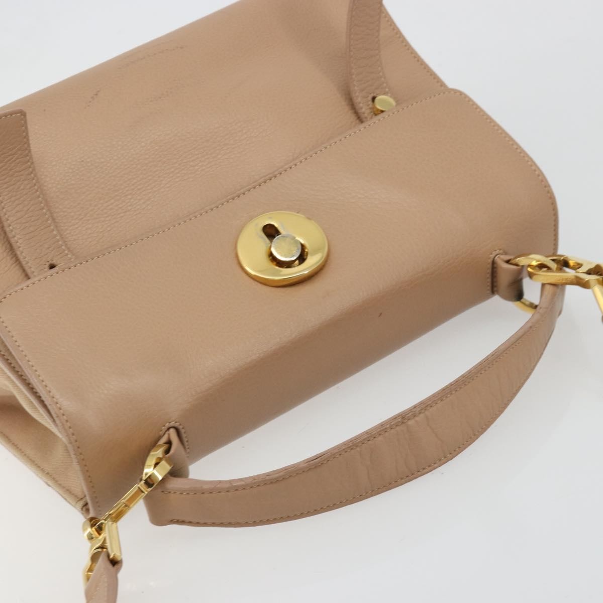 Saint Laurent Muse Two Leather Beige Leather Handbag (Pre-Owned)