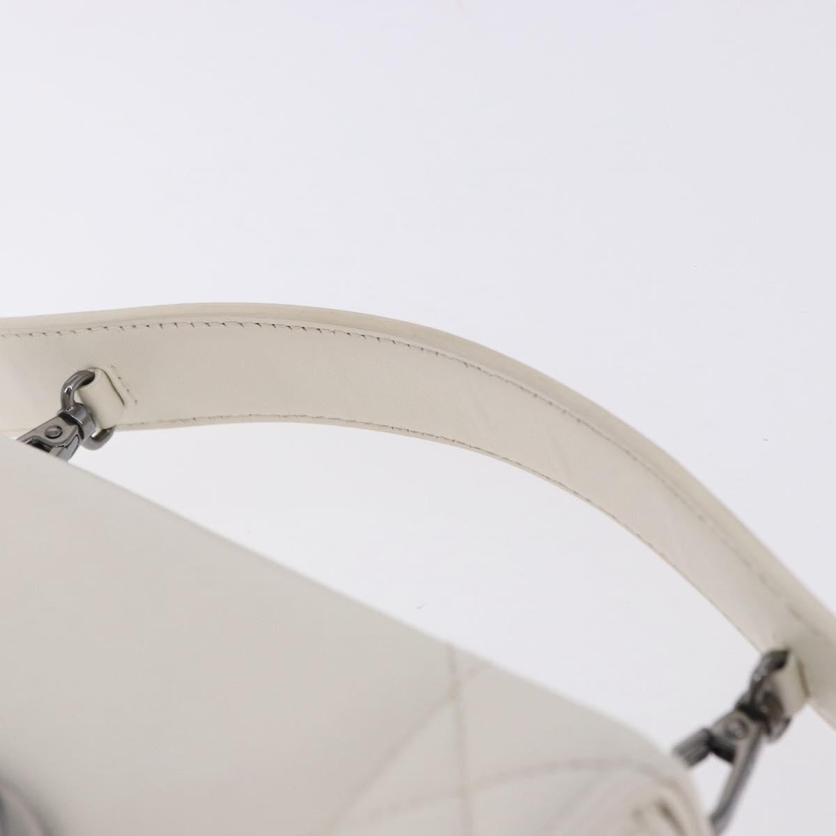 Christian Dior Caro Leather White Leather Handbag (Pre-Owned)