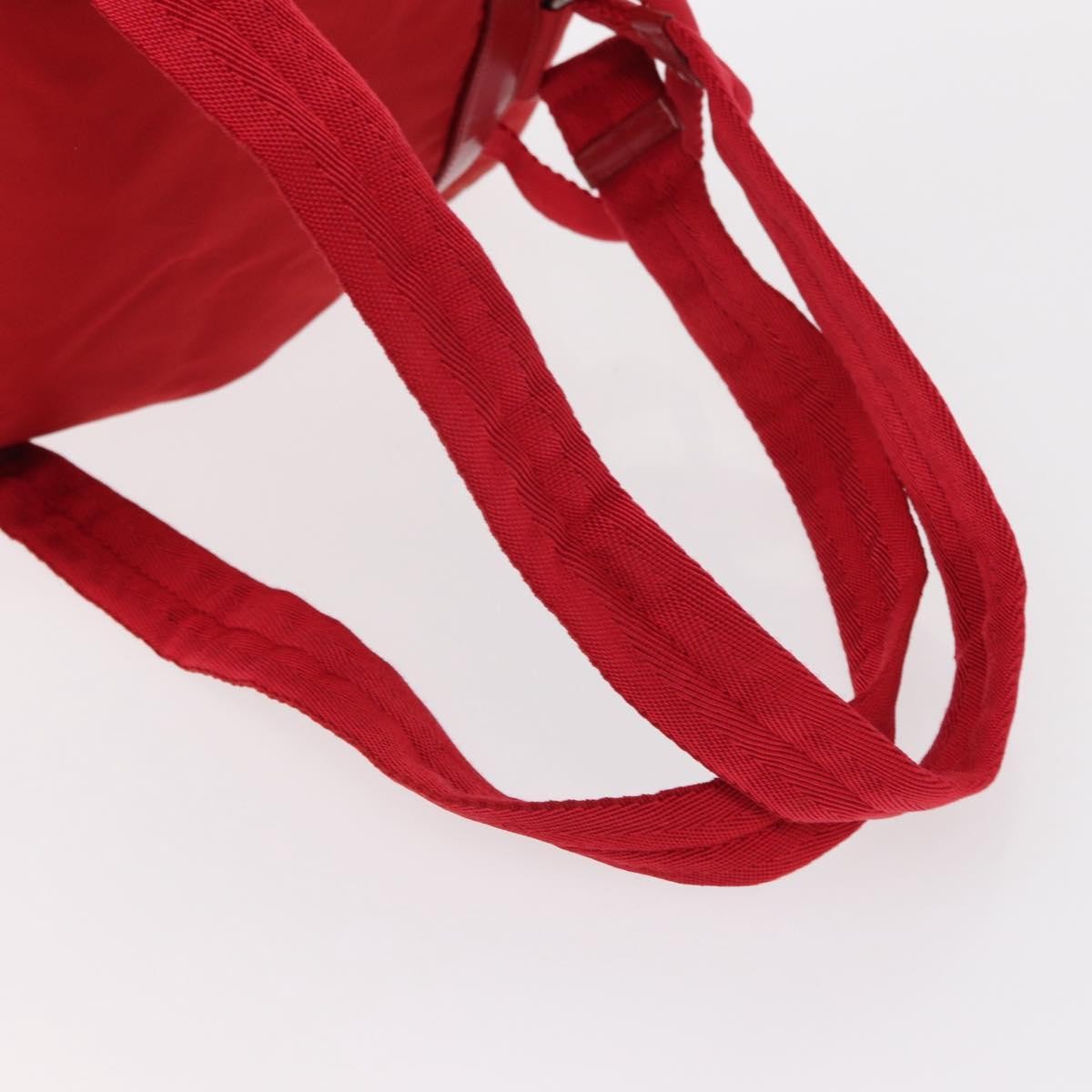 Prada Double Front Pocket Tessuto Red Nylon Backpack Bag (Pre-Owned)