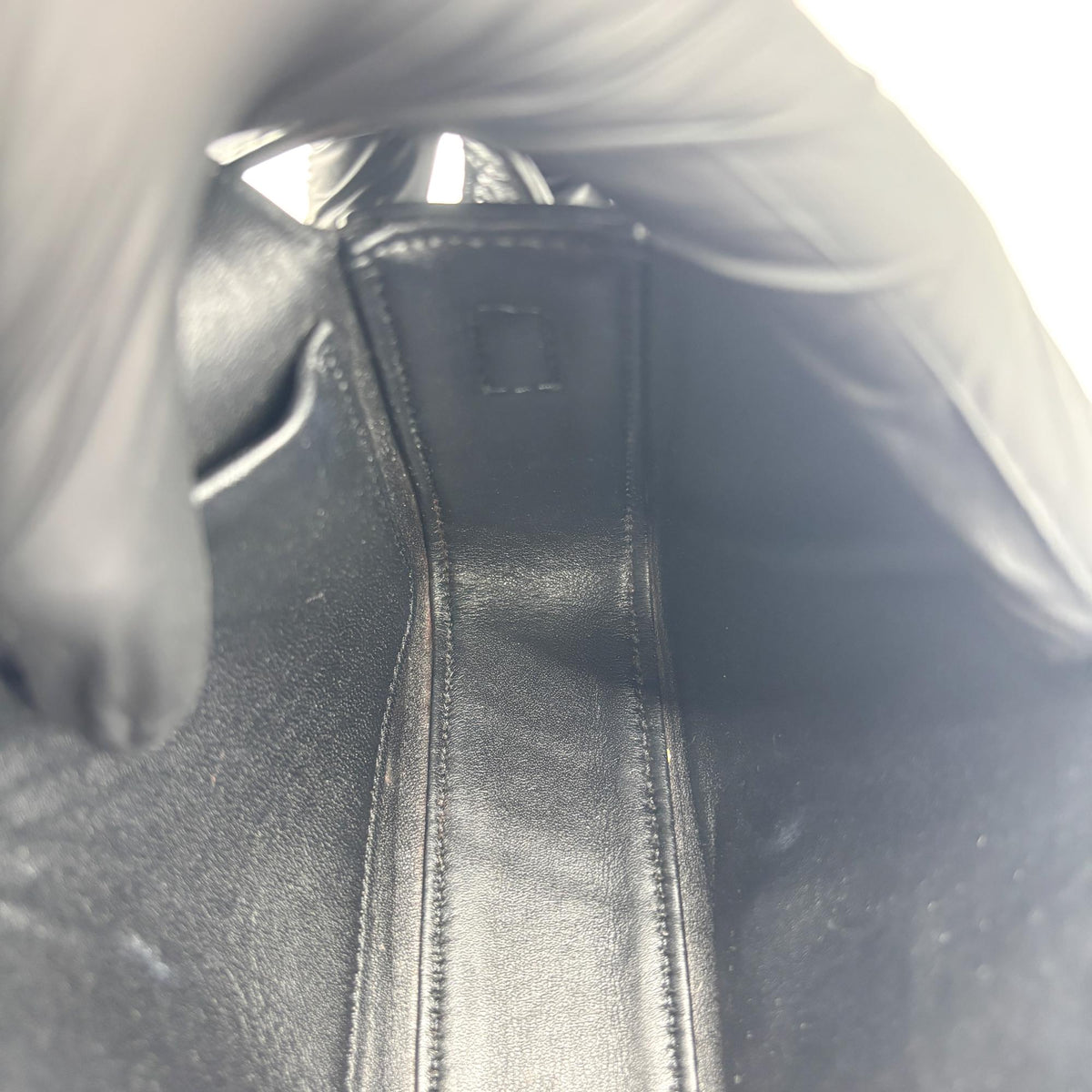 Celine Triomphe East-West Smooth Calfskin Black Leather Shoulder Bag Bag (Pre-Owned)