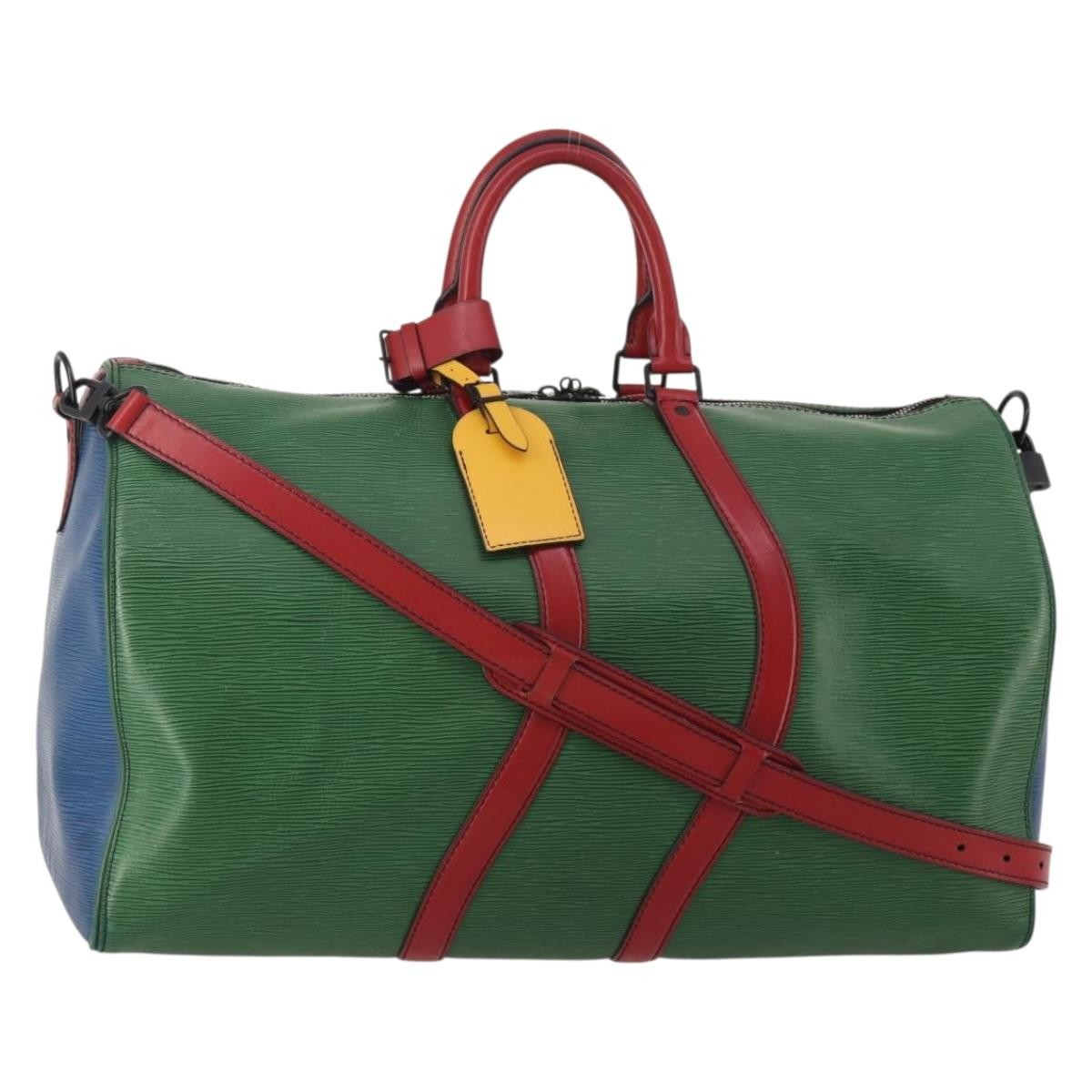 Louis Vuitton Wavy Keepall Bandouliere Monogram Canvas Multicolour Leather Travel Bag Bag (Pre-Owned)