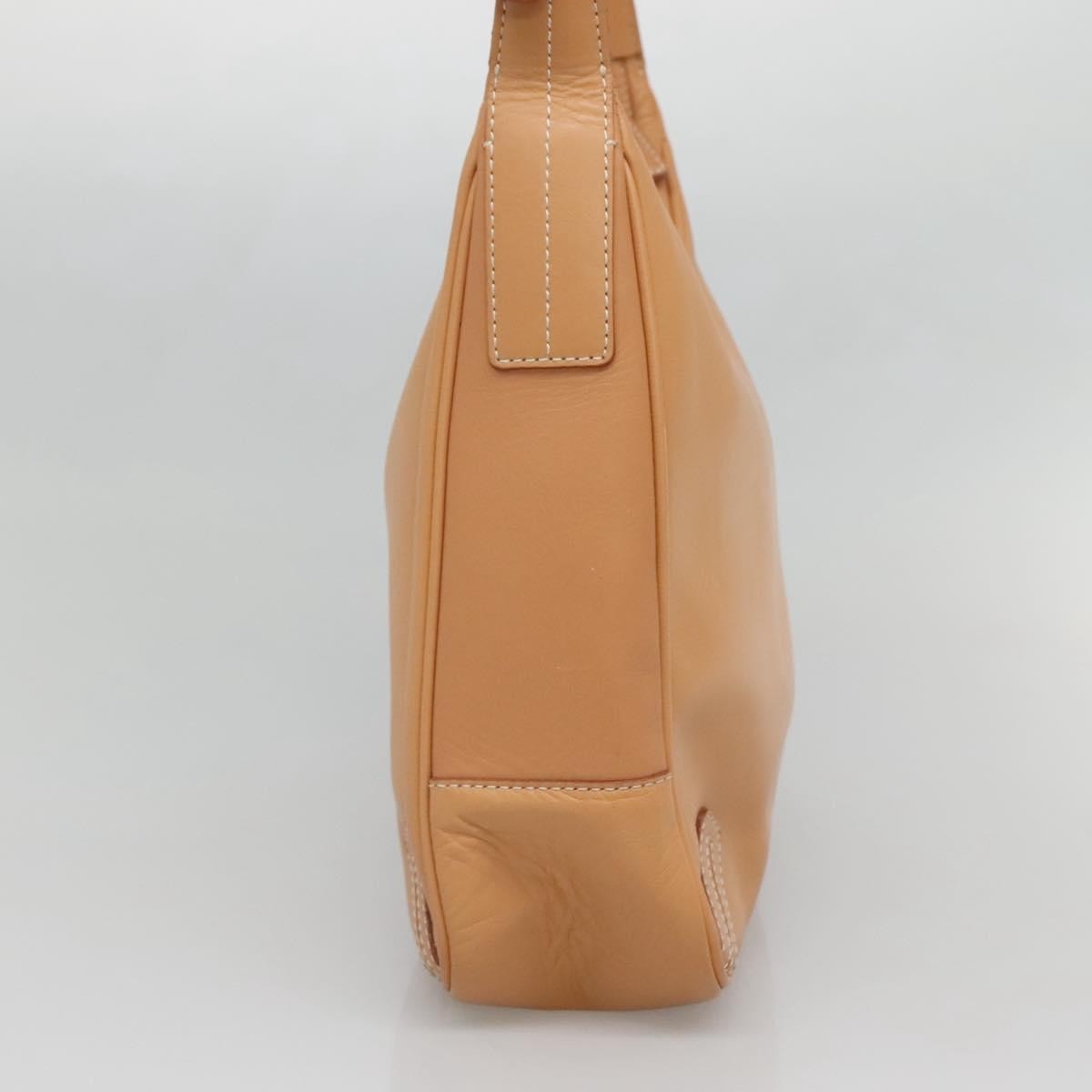 Burberry Shoulder Leather Beige Leather Shoulder Bag Bag (Pre-Owned)
