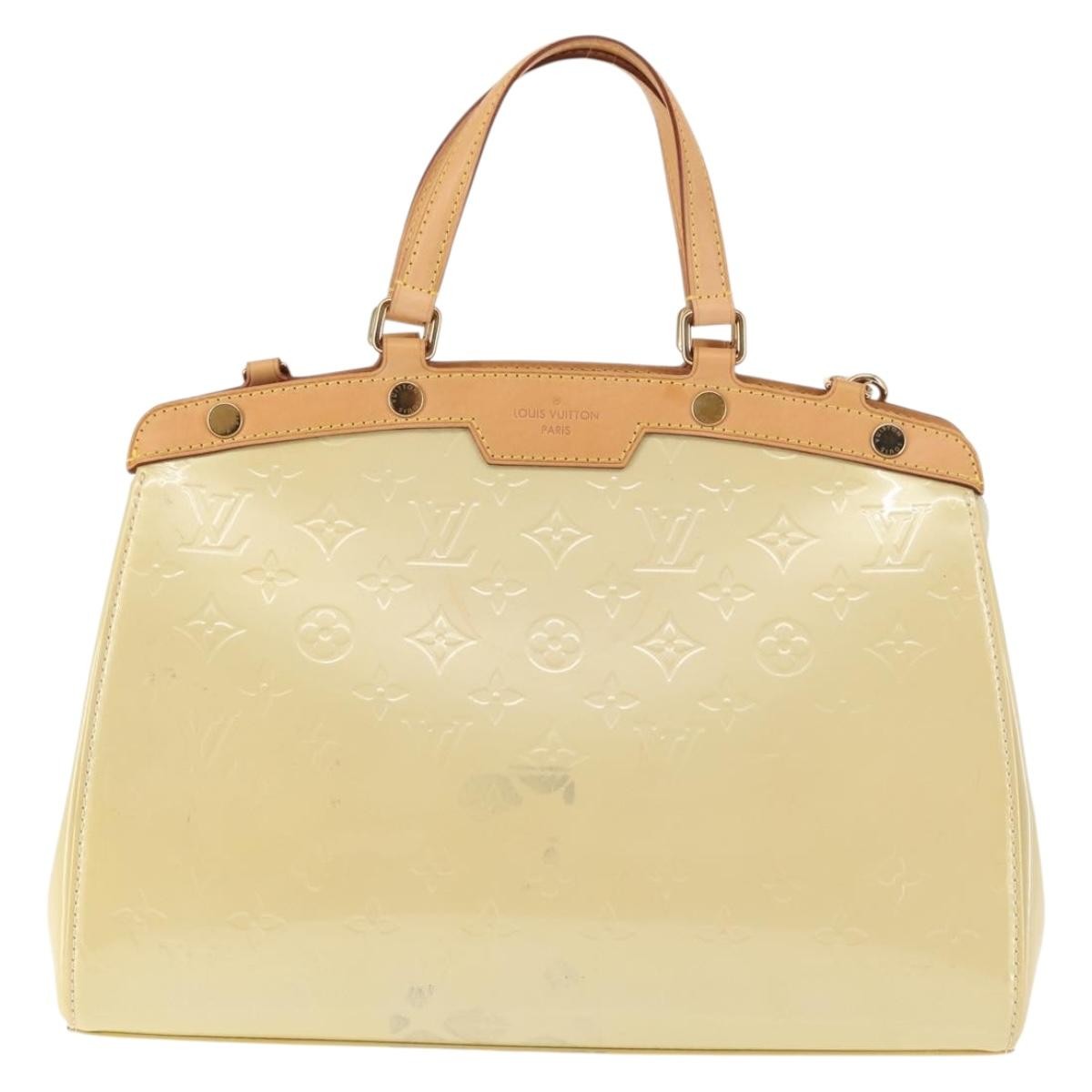 Louis Vuitton Brea Monogram Vernis Beige Patent_Leather Bag (Pre-Owned)