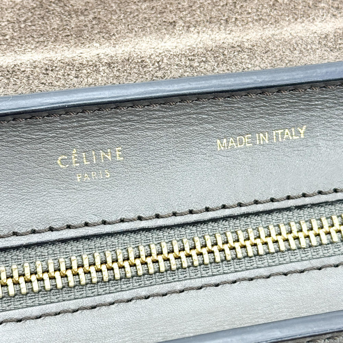 Celine Tricolor Trapeze Leather Brown Leather Handbag (Pre-Owned)