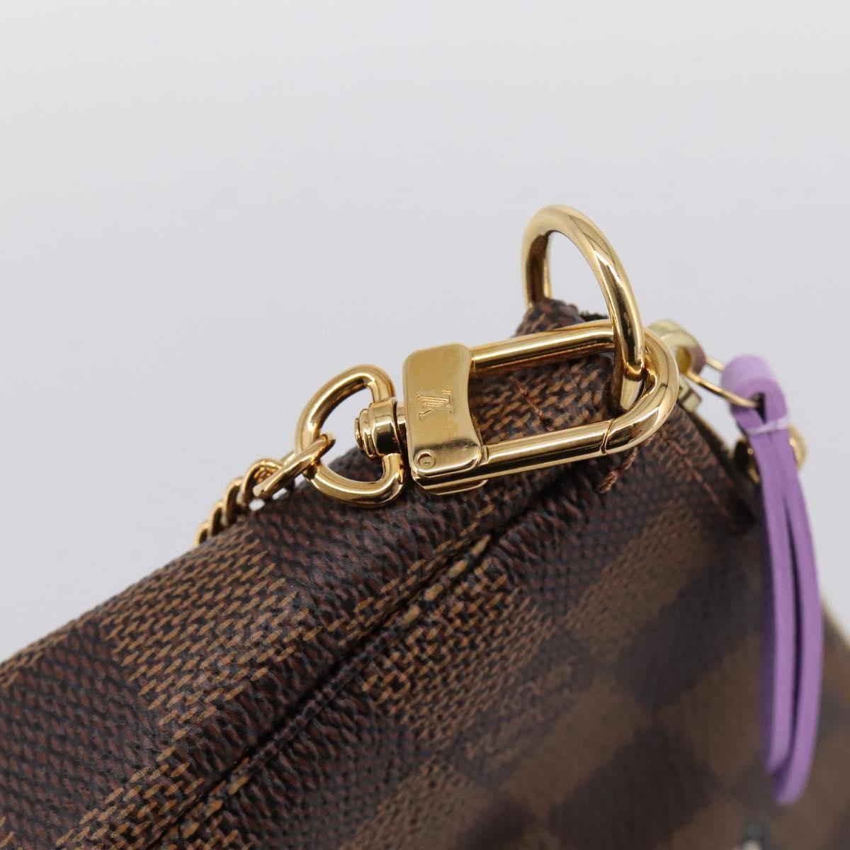 Louis Vuitton Pochette Accessoires Limited Edition Damier Brown Canvas Clutche & Pouche Bag (Pre-Owned)