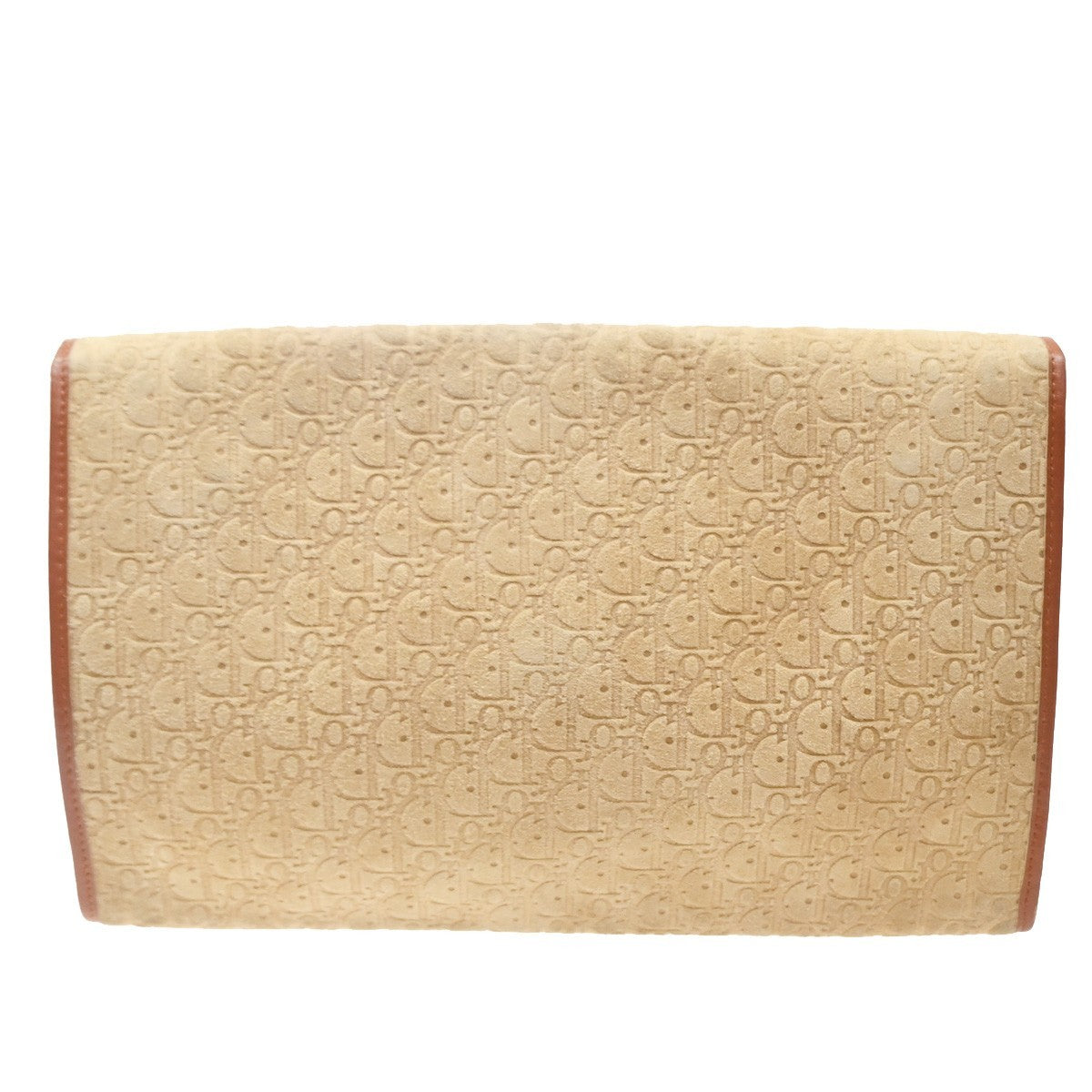 Christian Dior Trotter Shoulder Bag Leather Beige Suede Shoulder Bag Bag (Pre-Owned)
