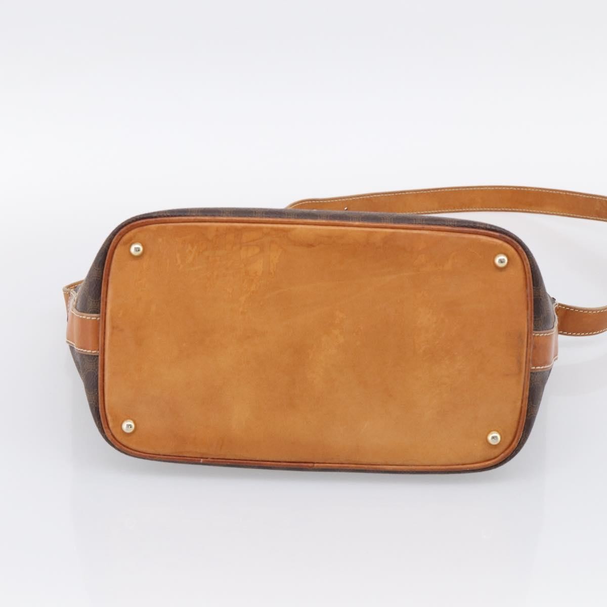 Celine Macadam Shoulder Pvc Leather Brown Canvas Crossbody Bag Bag (Pre-Owned)