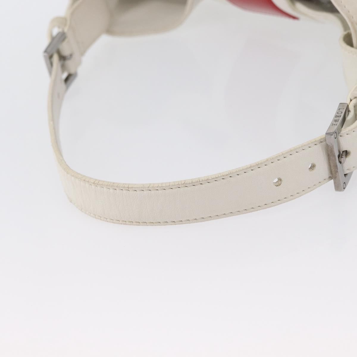 Loewe Anagram Leather White Leather Shoulder Bag Bag (Pre-Owned)