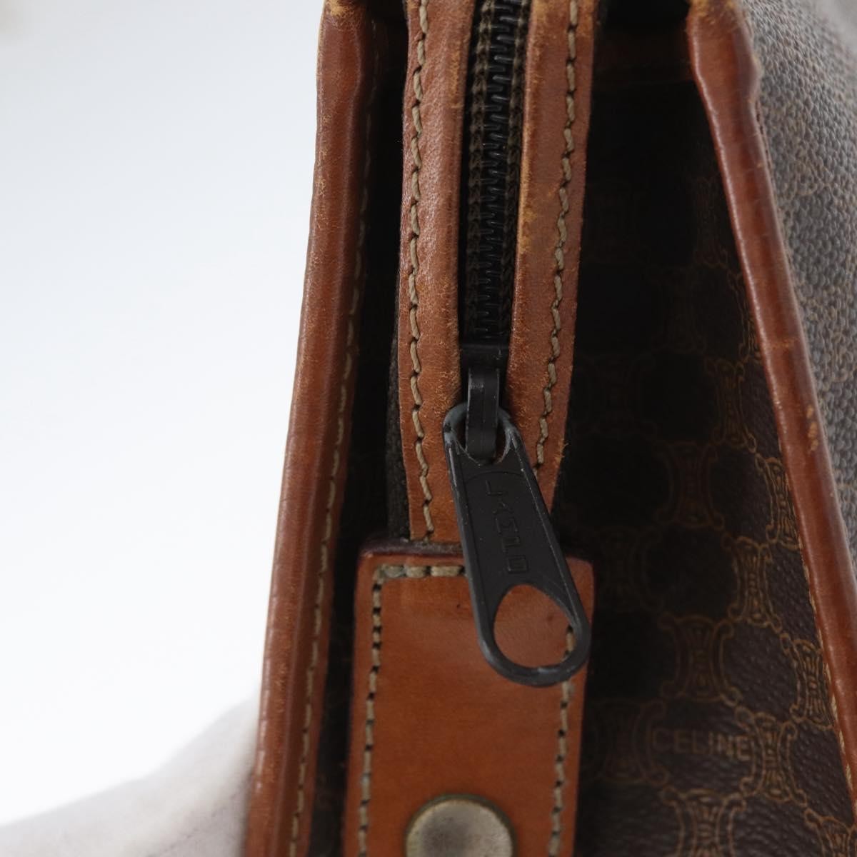 Celine Macadam Pochette Canvas And Leather Brown Canvas Clutche & Pouche Bag (Pre-Owned)