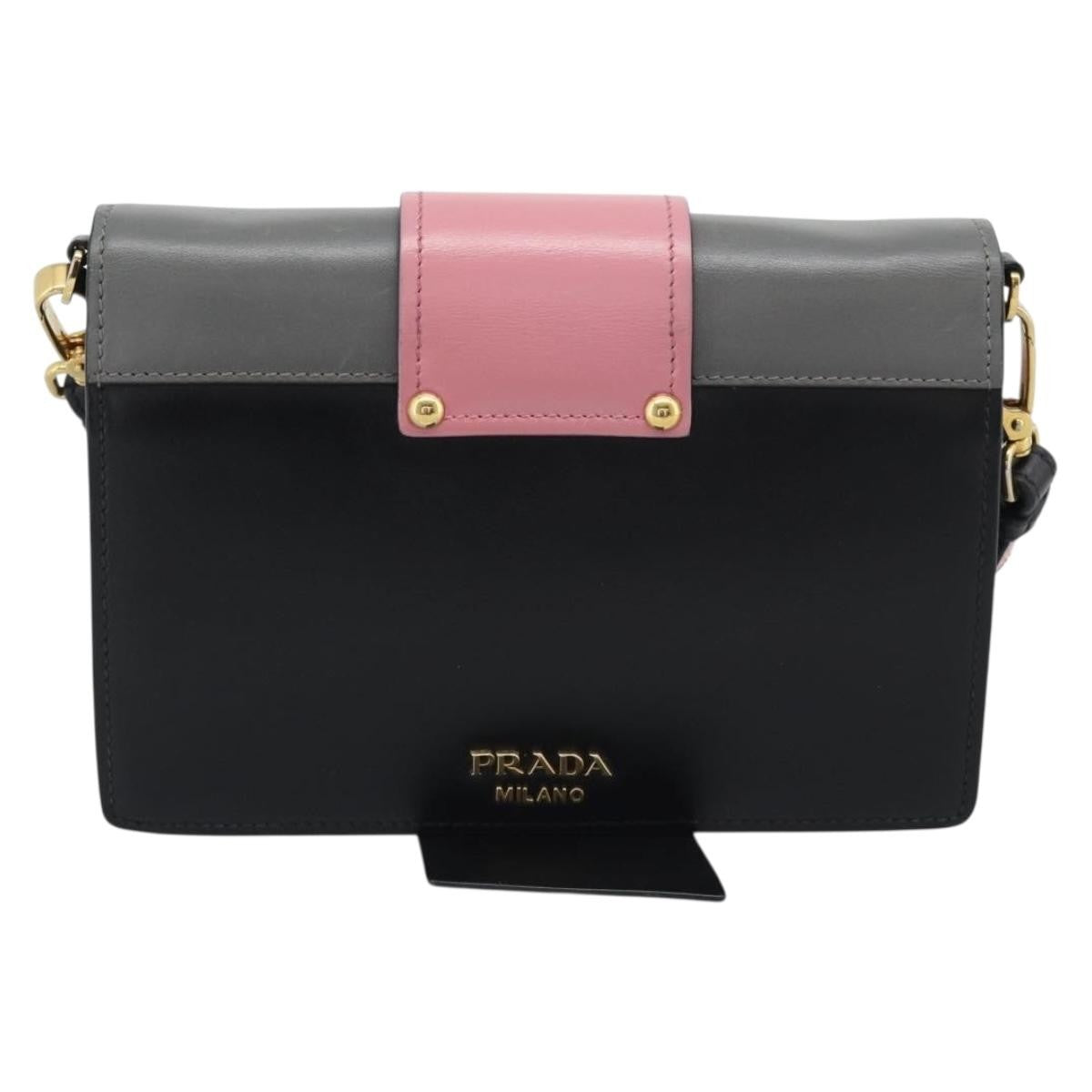Prada Metal Ribbon City Calfskin Multicolour Leather Shoulder Bag Bag (Pre-Owned)
