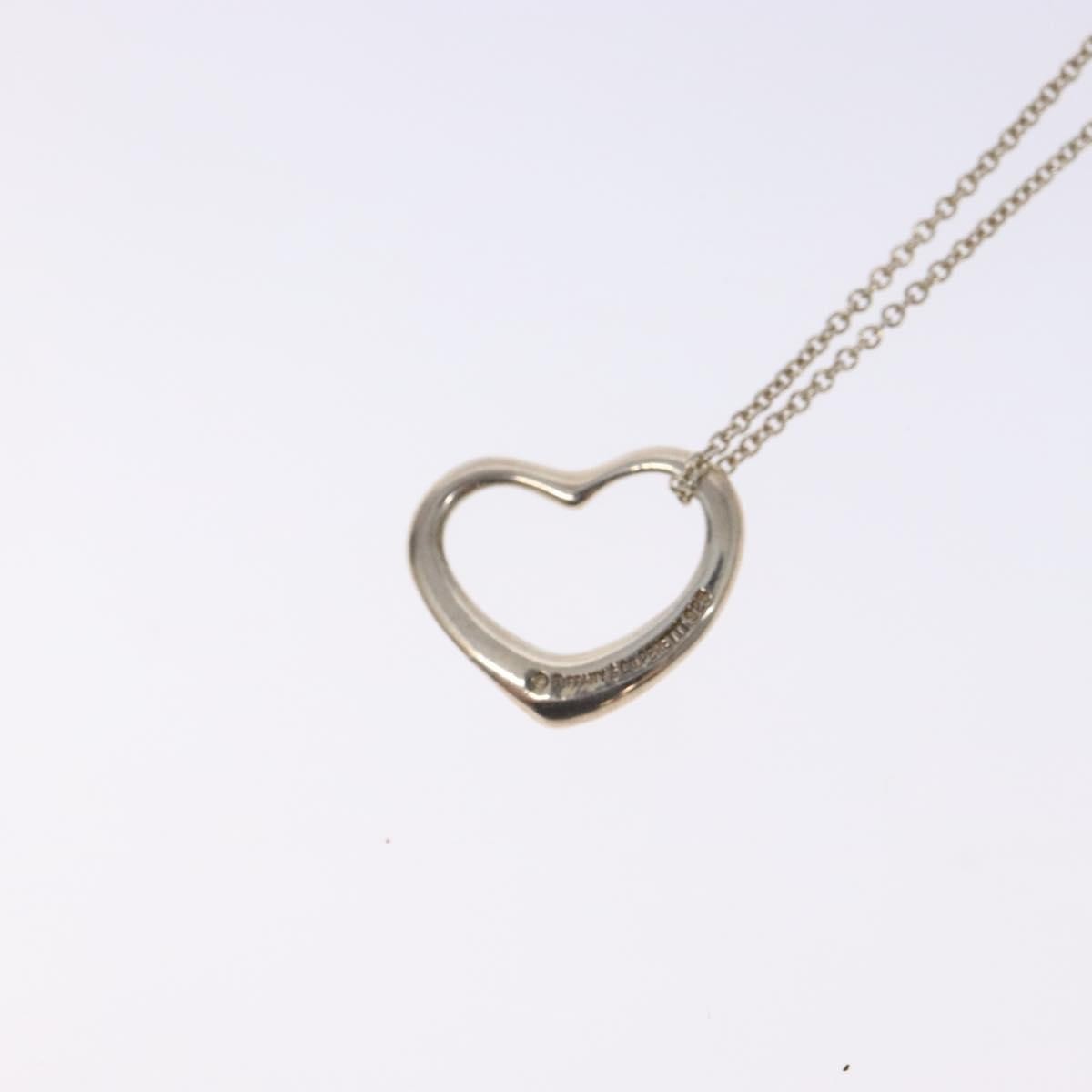 Tiffany & Co. Elsa Peretti Open Heart Pendant Sterling Silver Silver Silver Necklace Jewelry (Pre-Owned)