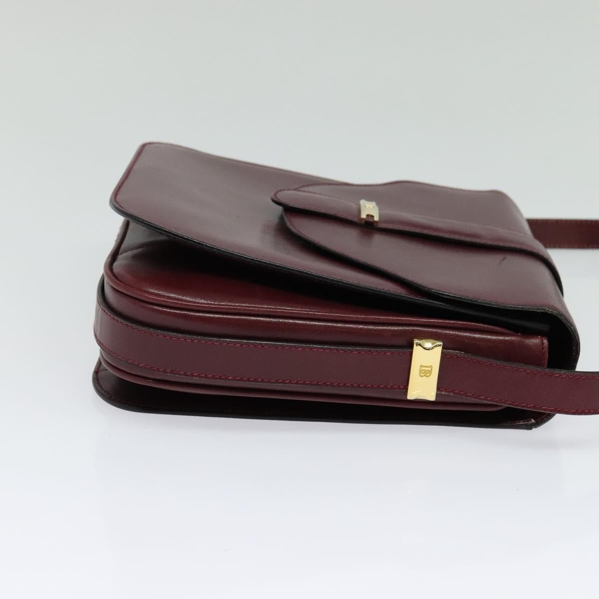 Bally Vintage Leather Burgundy Leather Shoulder Bag Bag (Pre-Owned)