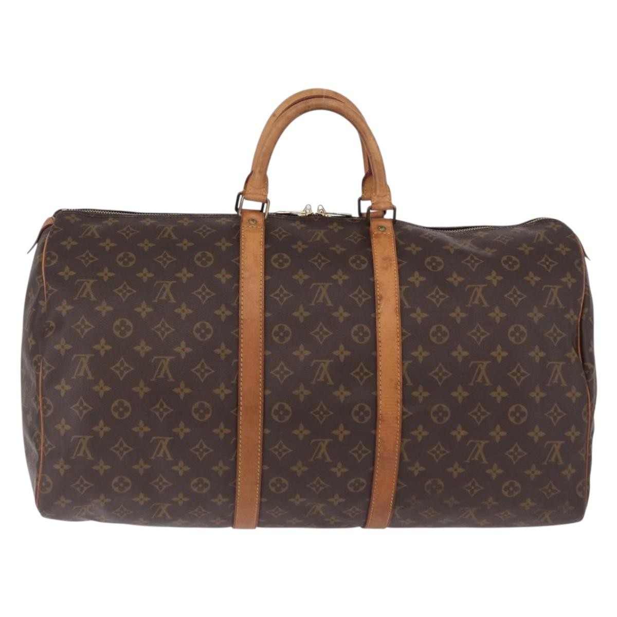 Louis Vuitton Keepall Monogram Canvas Brown Canvas Travel Bag Bag (Pre-Owned)