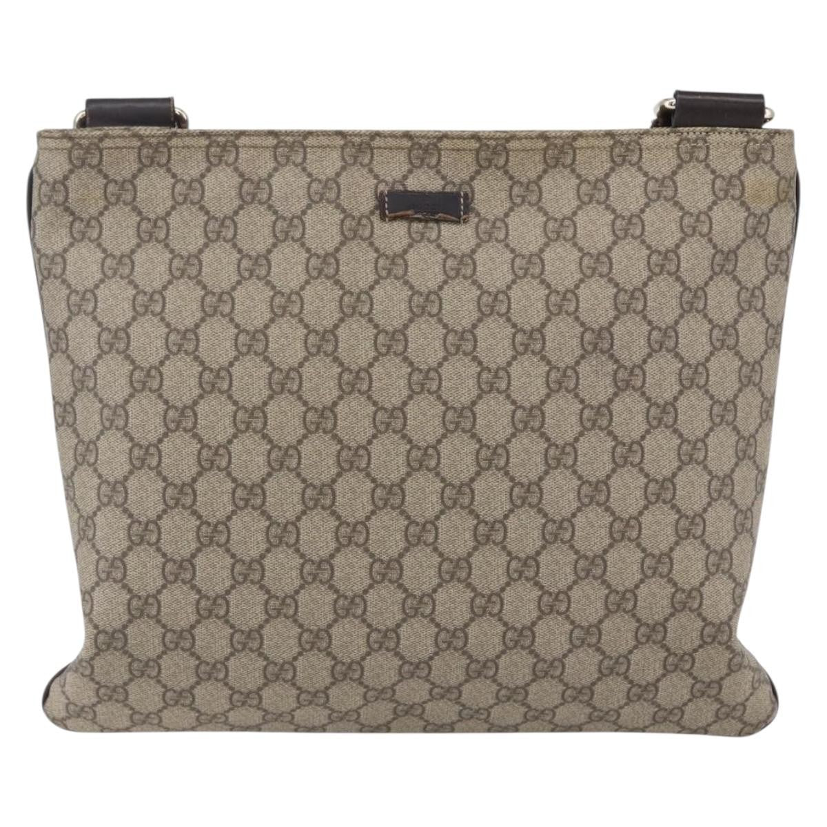 Prada Zip Top Messenger Tessuto Beige Pvc Shoulder Bag Bag (Pre-Owned)