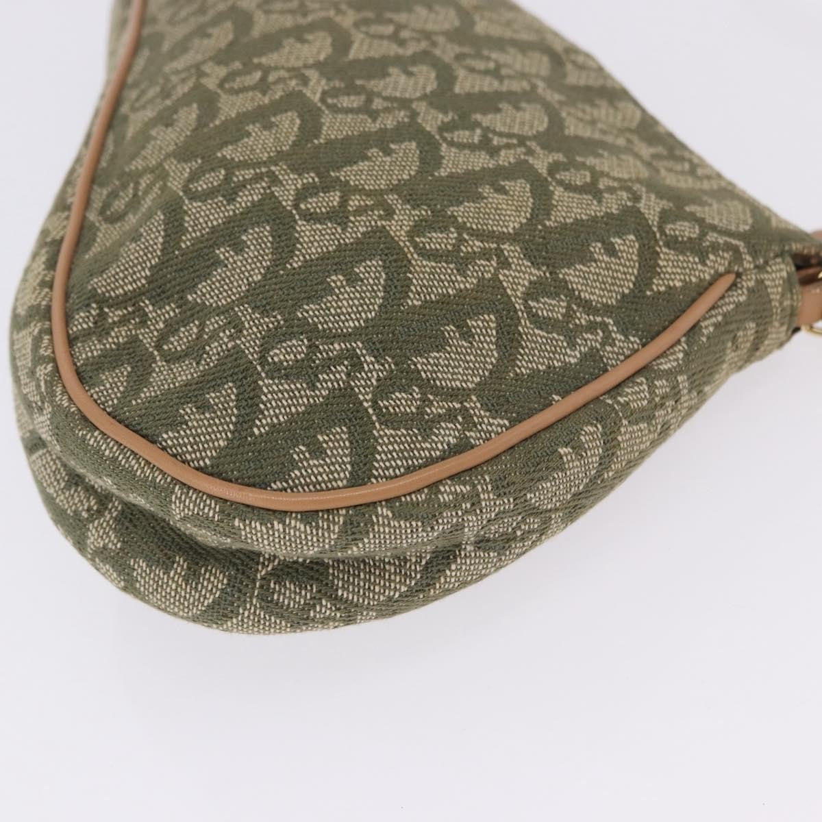 Christian Dior Saddle Canvas Khaki Canvas Handbag (Pre-Owned)