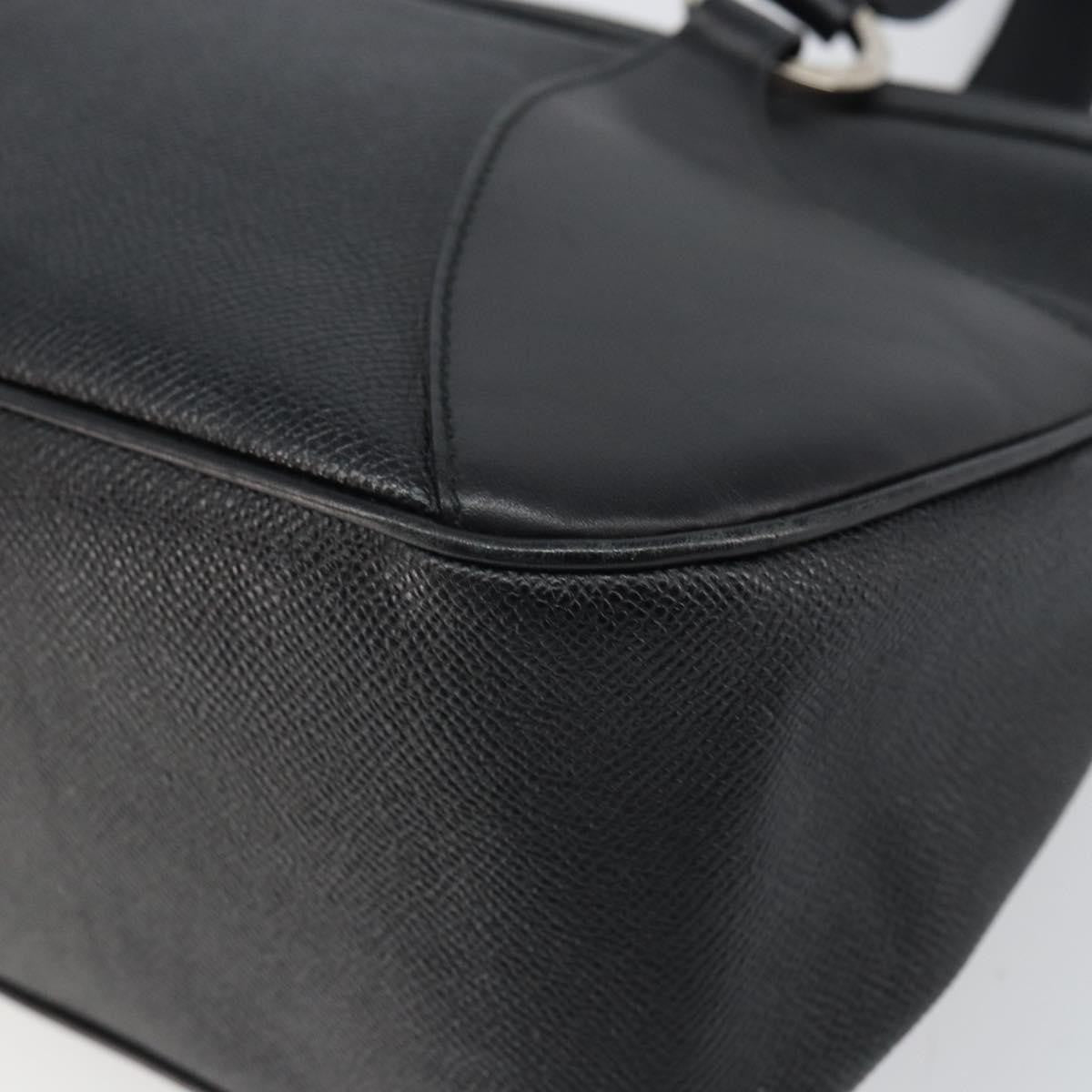 Bvlgari Handbag Leather Black Leather Handbag (Pre-Owned)