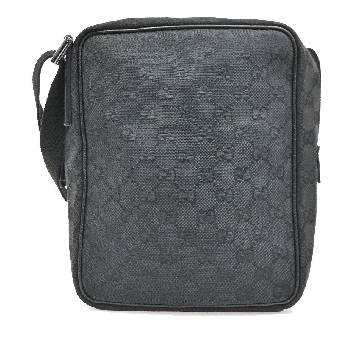 Gucci Front Pocket Messenger Gg Canvas Black Canvas Crossbody Bag Bag (Pre-Owned)