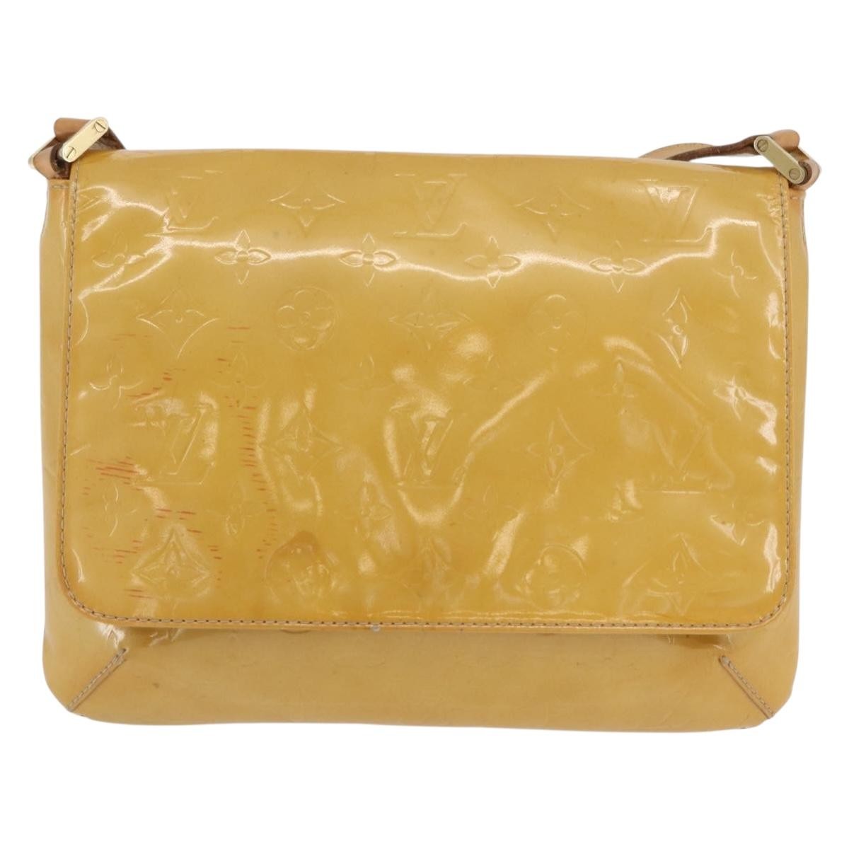 Louis Vuitton Thompson Street Monogram Vernis Beige Patent_Leather Shoulder Bag Bag (Pre-Owned)