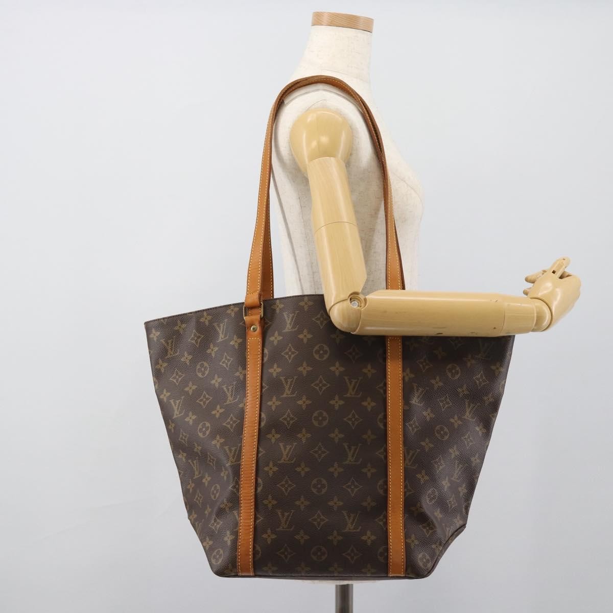 Louis Vuitton Shopping Sac Monogram Canvas Brown Canvas Handbag (Pre-Owned)
