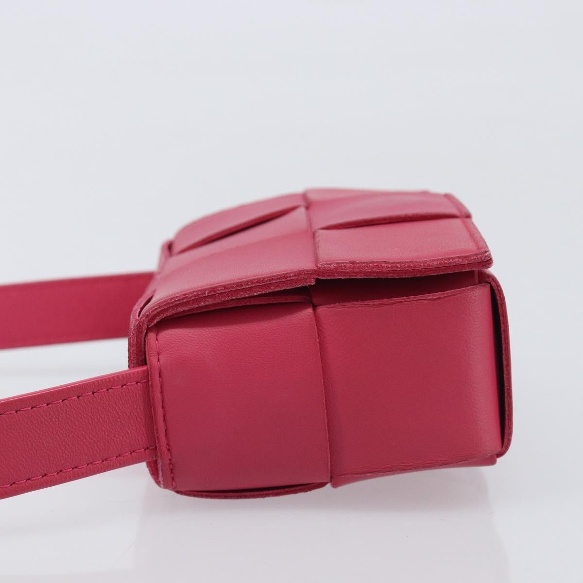 Bottega Veneta Cassette Maxi Intrecciato Leather Pink Leather Crossbody Bag Bag (Pre-Owned)