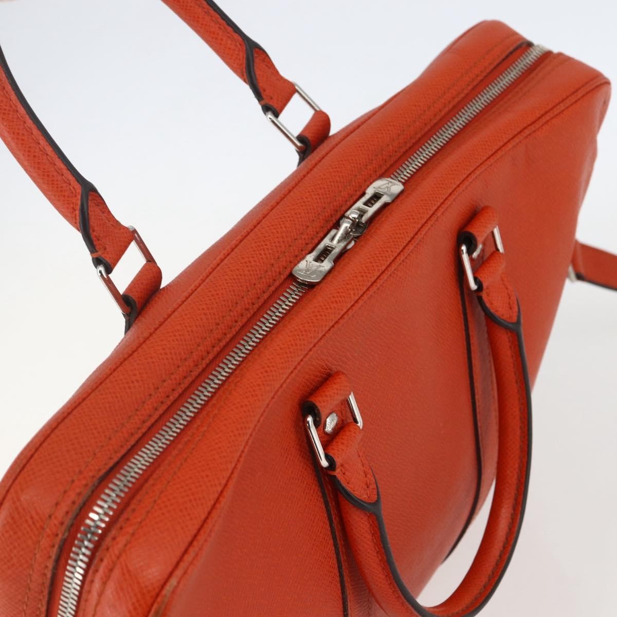 Louis Vuitton Porte-Documents Voyage Taiga Leather Orange Leather Briefcase Bag (Pre-Owned)