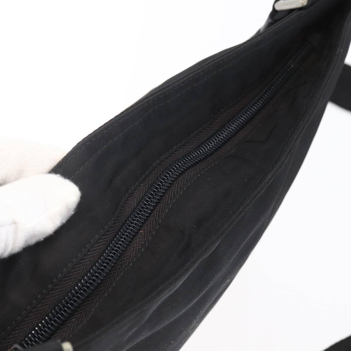 Prada Flat Messenger Tessuto Black Nylon Shoulder Bag Bag (Pre-Owned)
