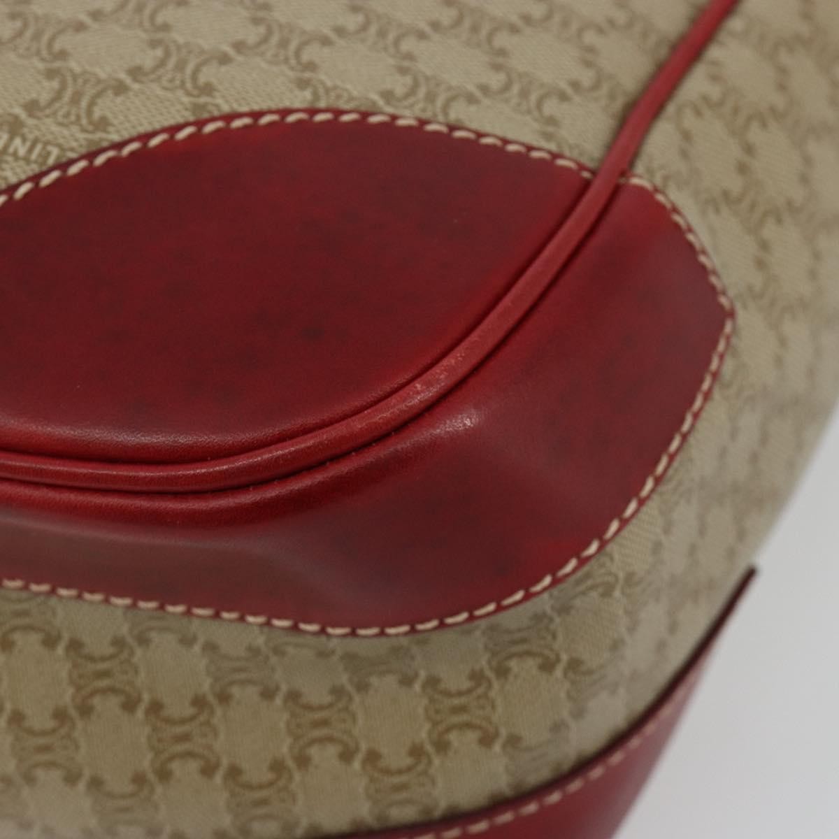 Celine Macadam Shoulder Pvc Leather Beige Canvas Shoulder Bag Bag (Pre-Owned)