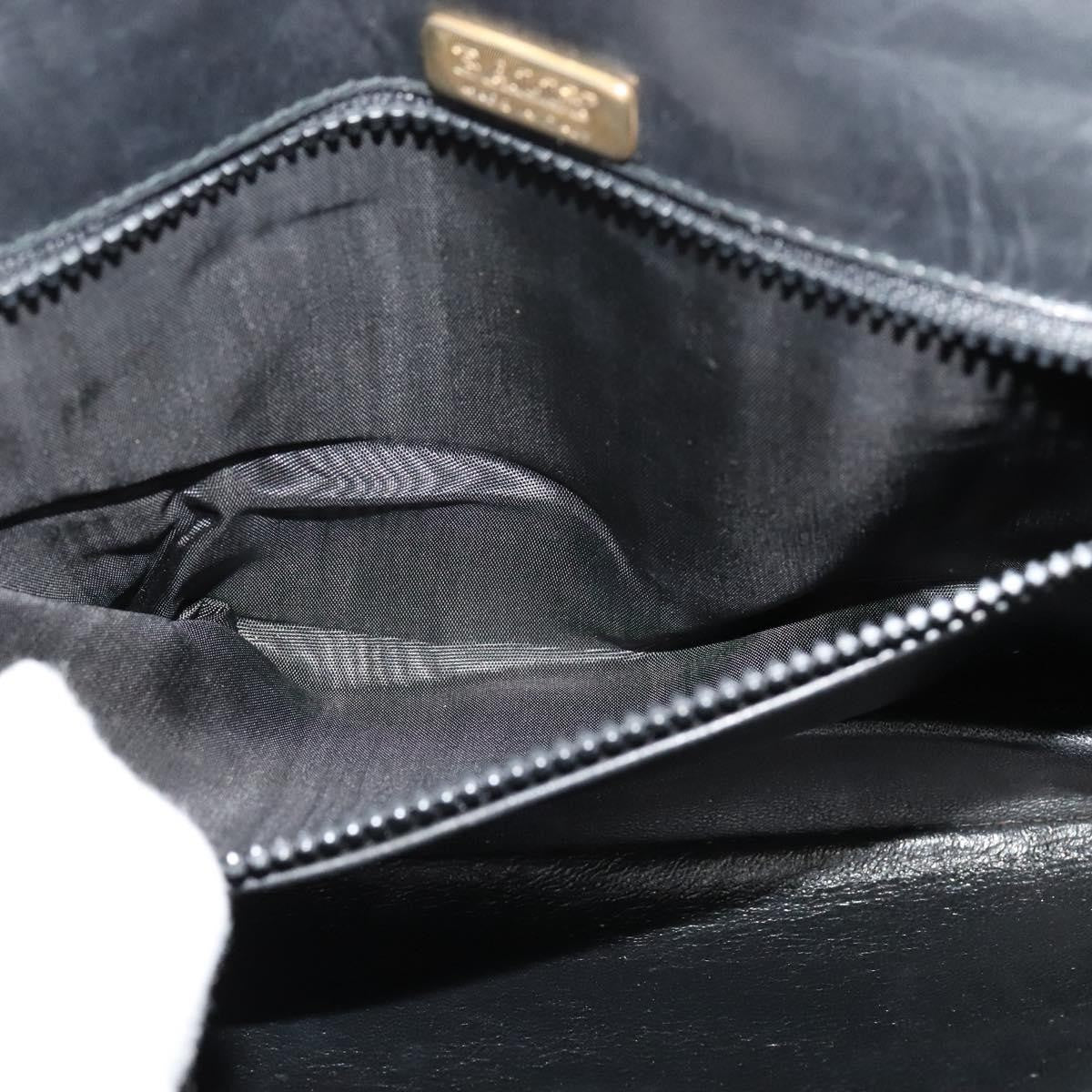 Bally Vintage Leather Black Leather Shoulder Bag Bag (Pre-Owned)