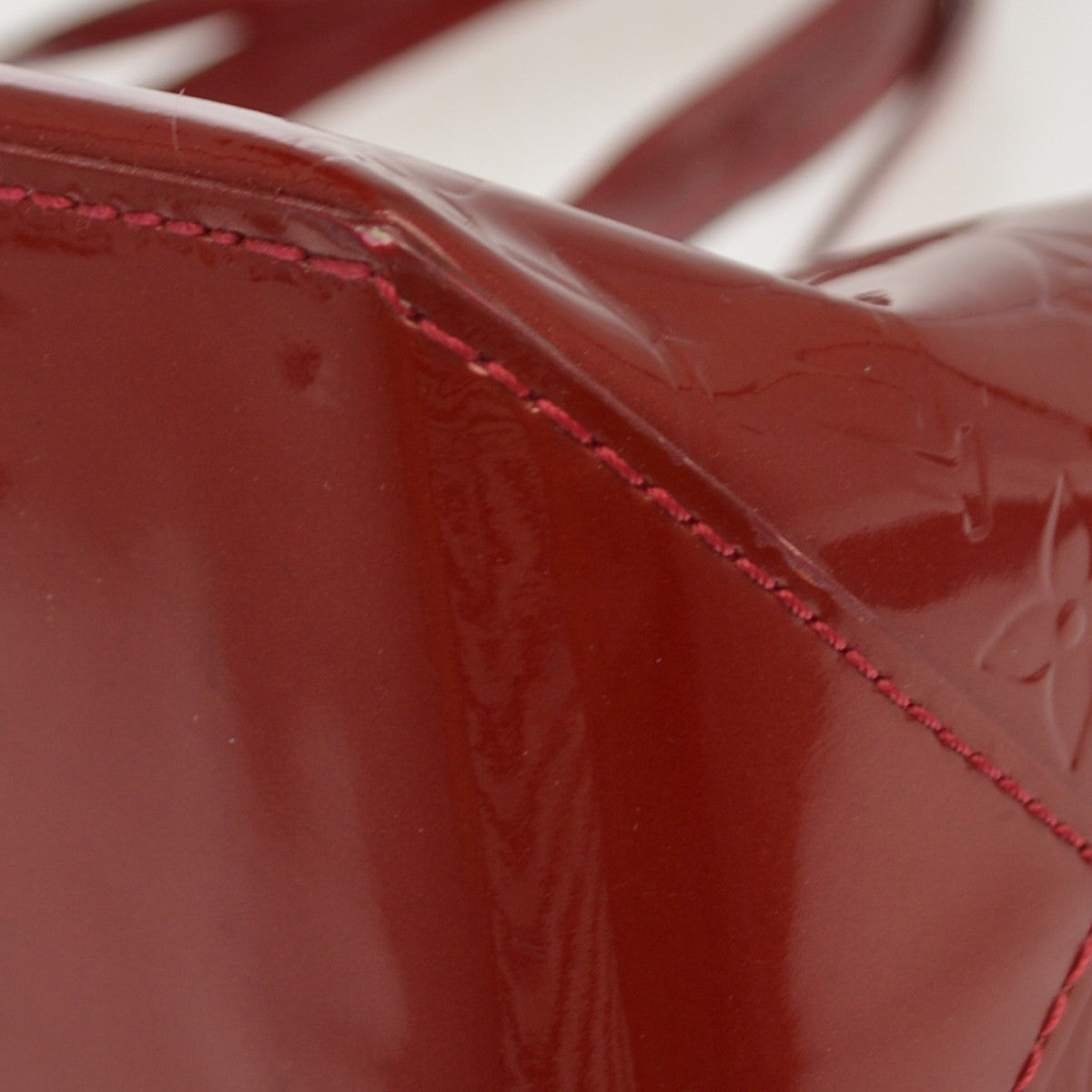 Louis Vuitton Wilshire Monogram Vernis Red Patent_Leather Handbag (Pre-Owned)