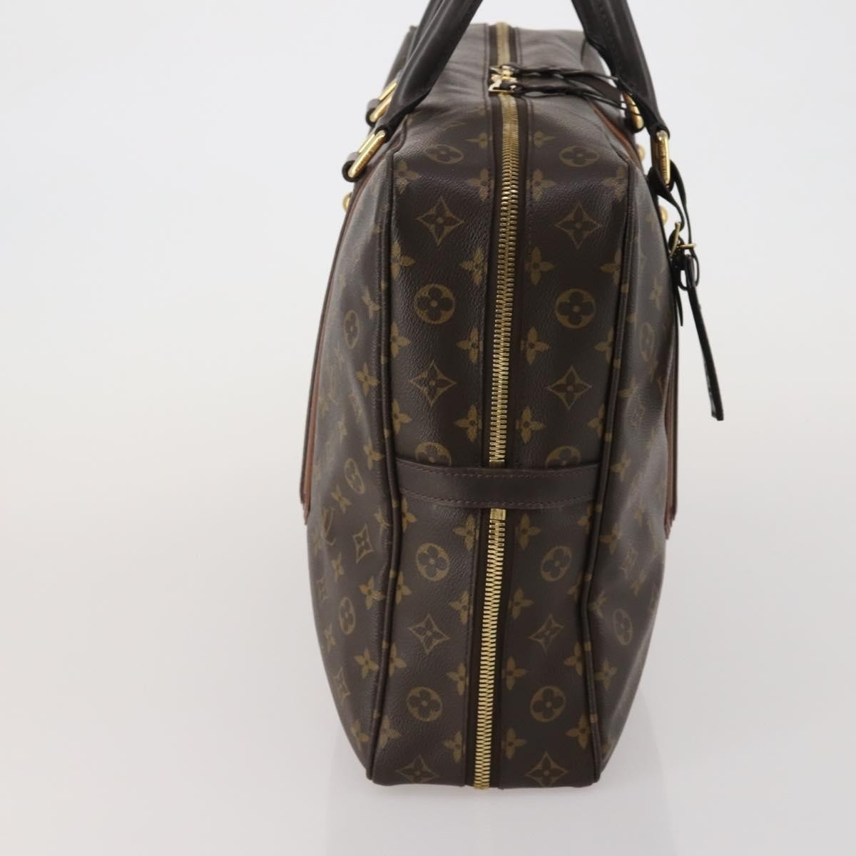 Louis Vuitton Bequia Porte Document Geant Monogram Canvas With Leather Brown Canvas Briefcase Bag (Pre-Owned)