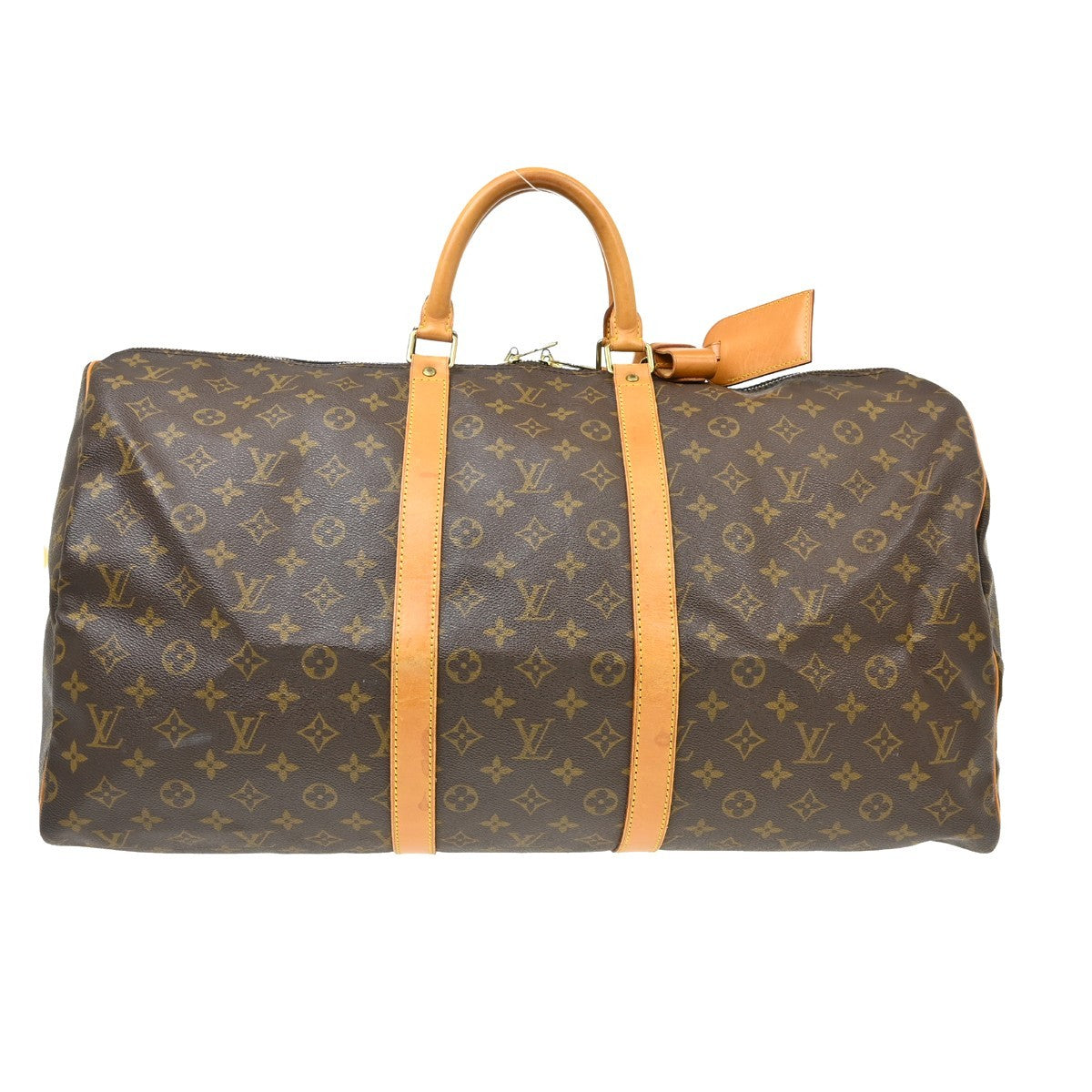 Louis Vuitton Keepall Monogram Brown Canvas Travel Bag Bag (Pre-Owned)