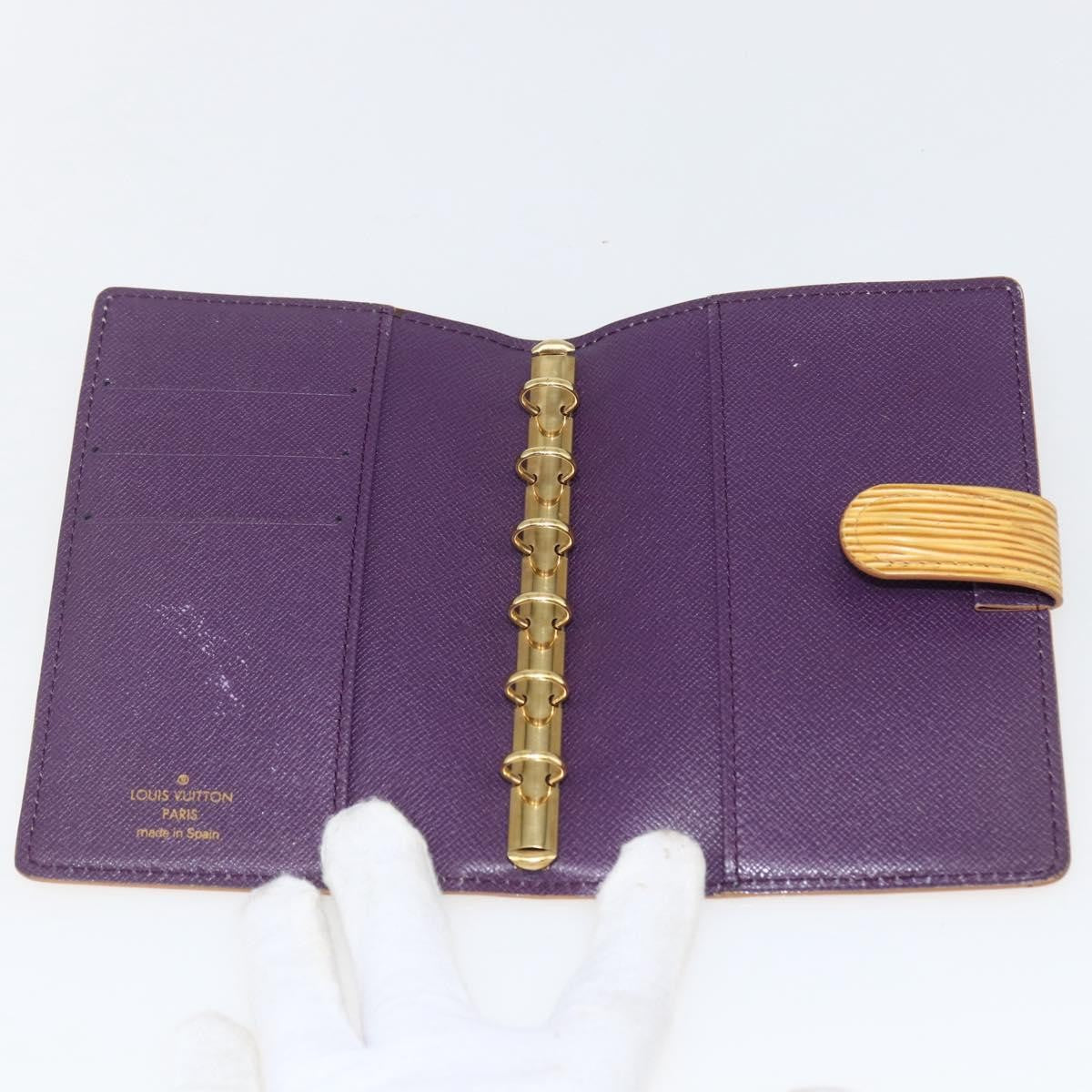 Louis Vuitton Agenda Cover Epi Leather Yellow Leather Wallets Accessory (Pre-Owned)