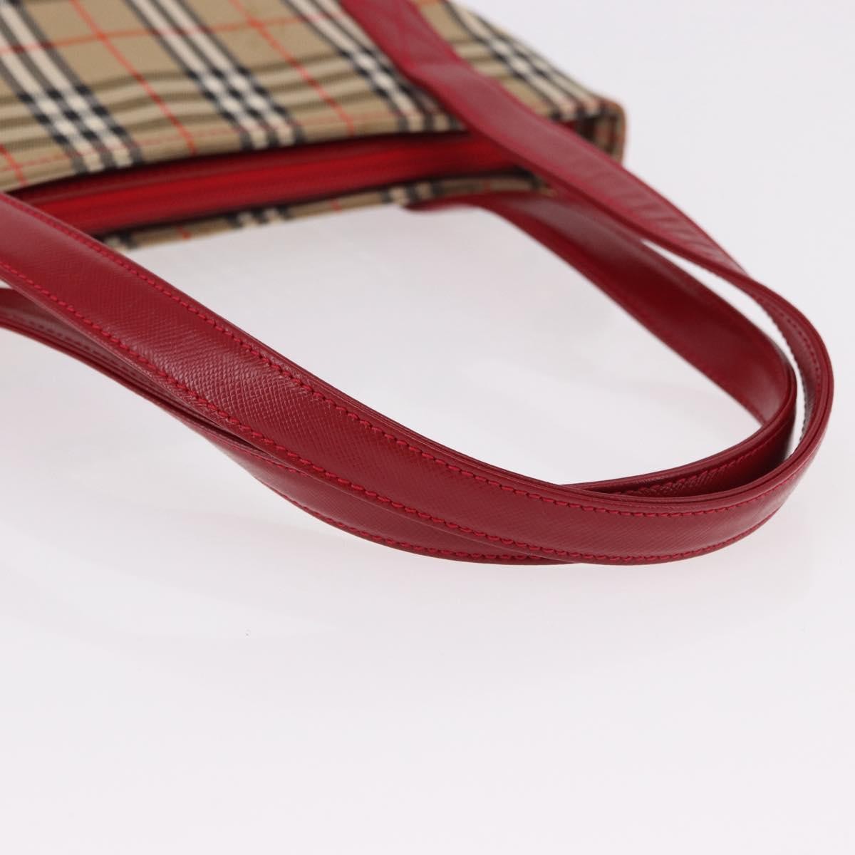 Burberry Nova Check Nova Check Canvas And Leather Beige Canvas Handbag (Pre-Owned)