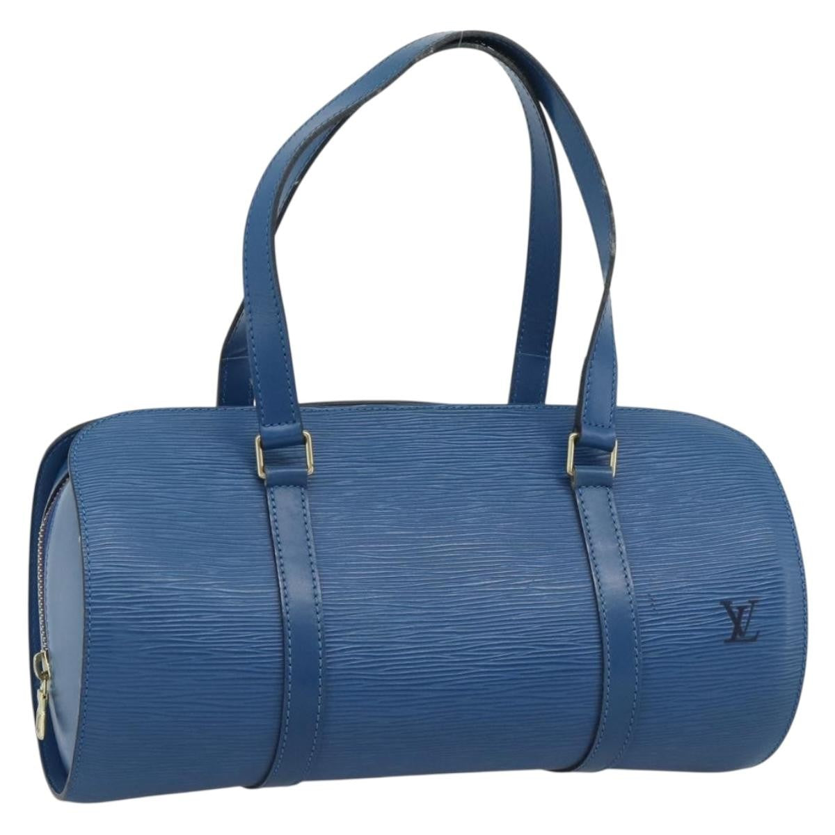 Louis Vuitton Soufflot Epi Leather Blue Leather Handbag (Pre-Owned)