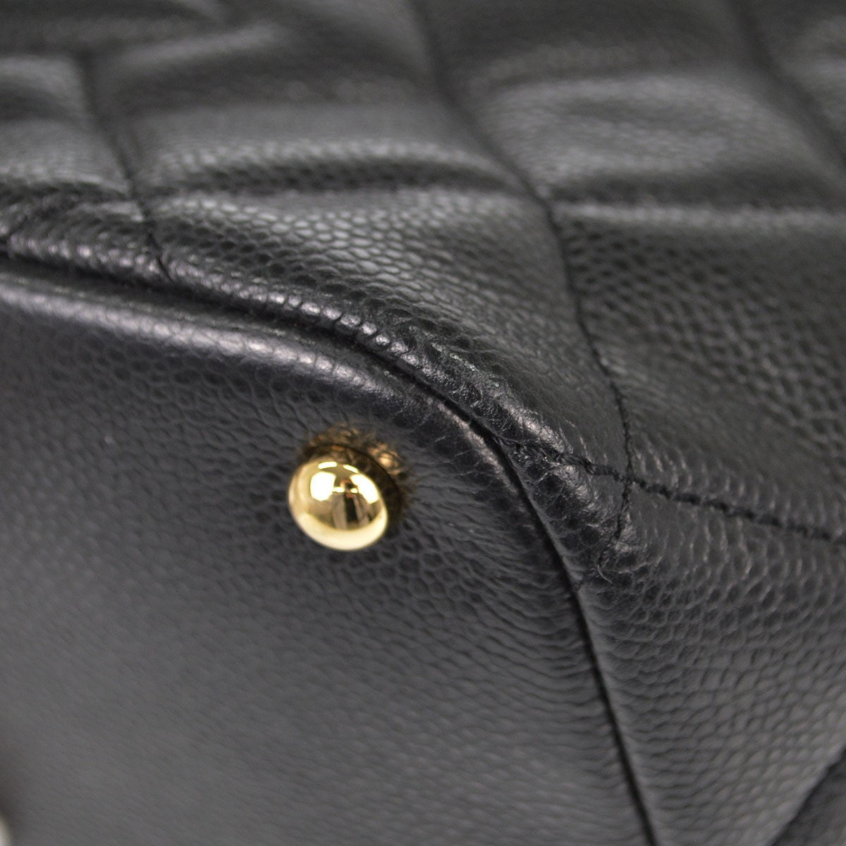 Chanel Timeless Cc Soft Quilted Caviar Black Leather Tote Bag Bag (Pre-Owned)