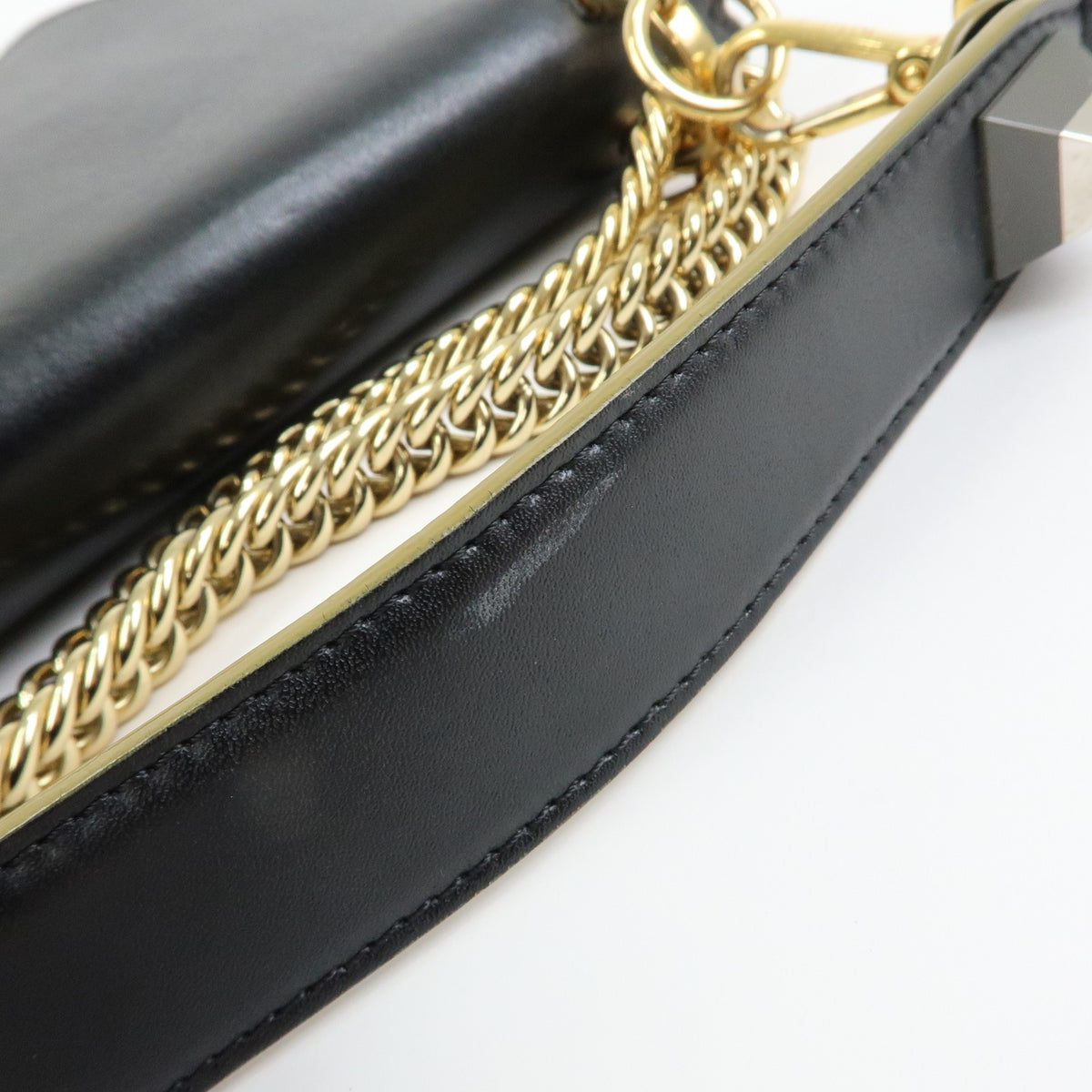 Fendi Kan I Leather Black Leather Shoulder Bag Bag (Pre-Owned)