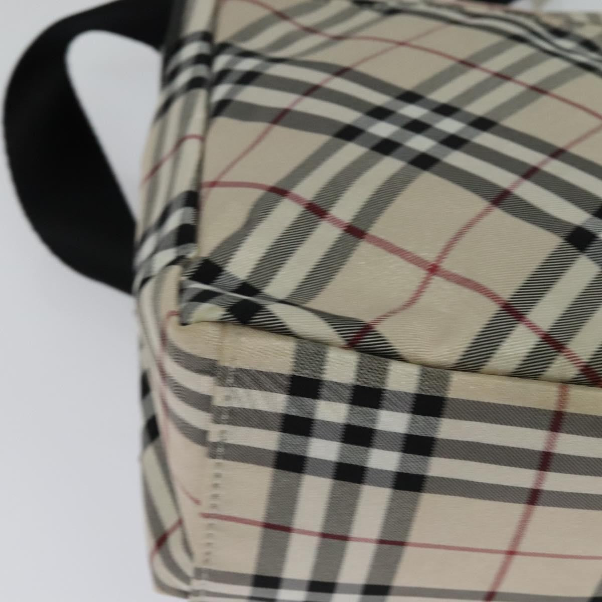 Burberry Nova Check Blue Label Nylon Beige Nylon Shoulder Bag Bag (Pre-Owned)