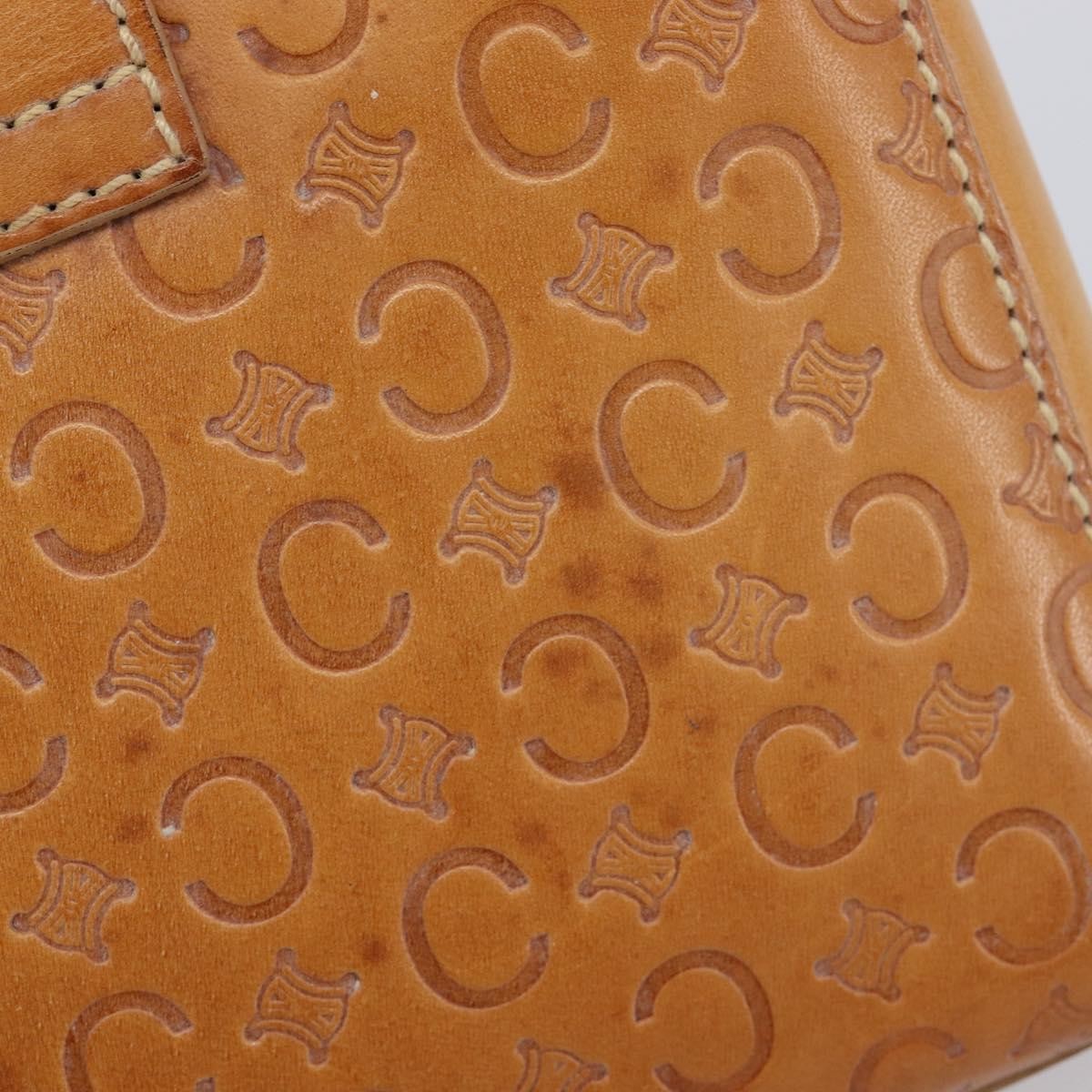 Celine C Macadam Canvas And Leather Brown Leather Handbag (Pre-Owned)