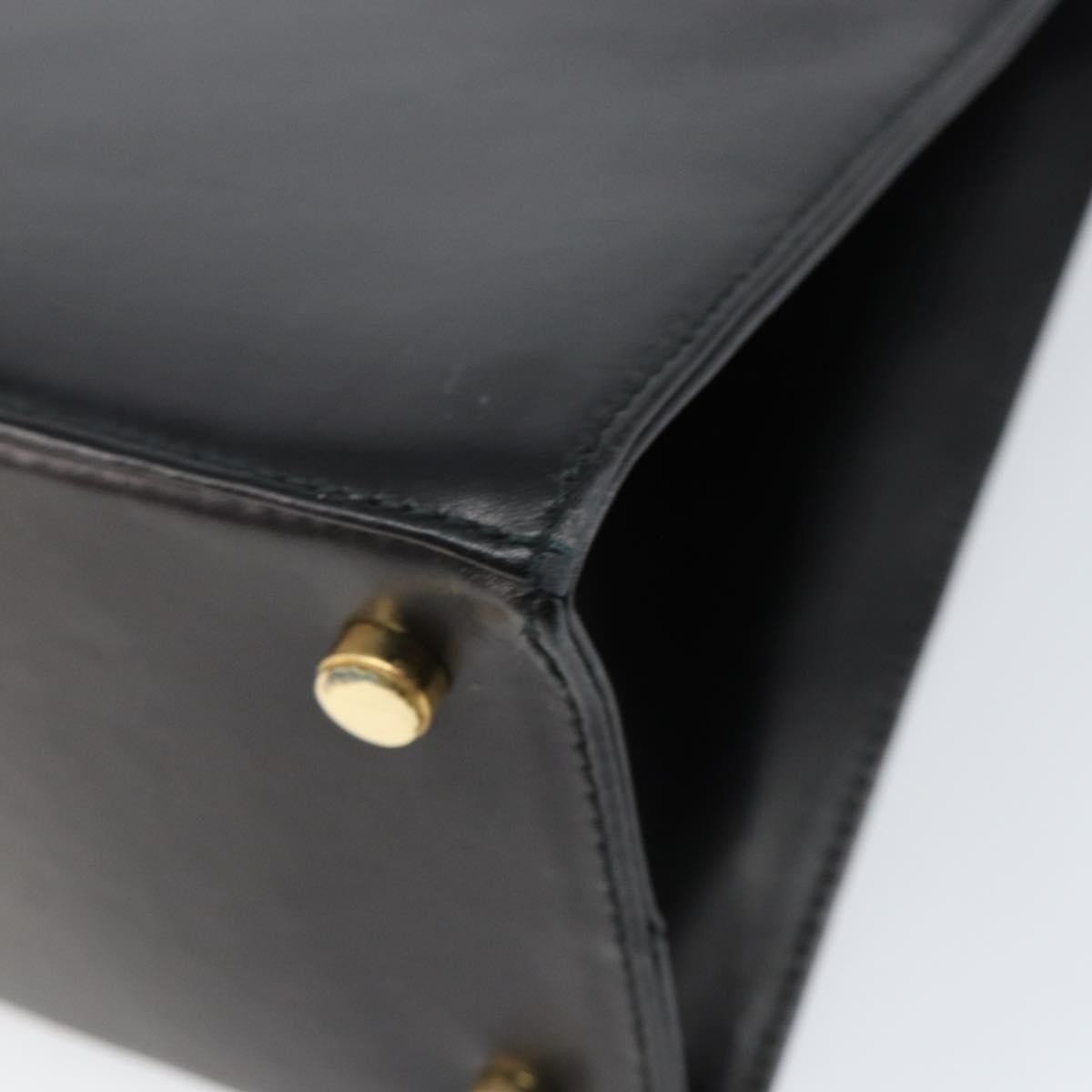 Salvatore Ferragamo Convertible Vara Bow Leather Black Leather Handbag (Pre-Owned)