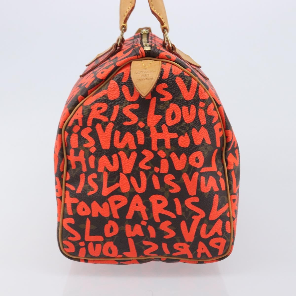Louis Vuitton Speedy Limited Edition Monogram Graffiti Orange Canvas Handbag (Pre-Owned)