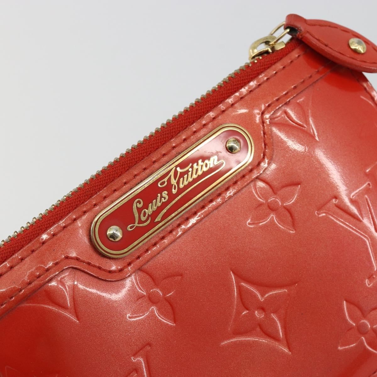 Louis Vuitton Pochette Clés Nm Monogram Vernis Patent Leather Orange Patent_Leather Wallets Accessory (Pre-Owned)