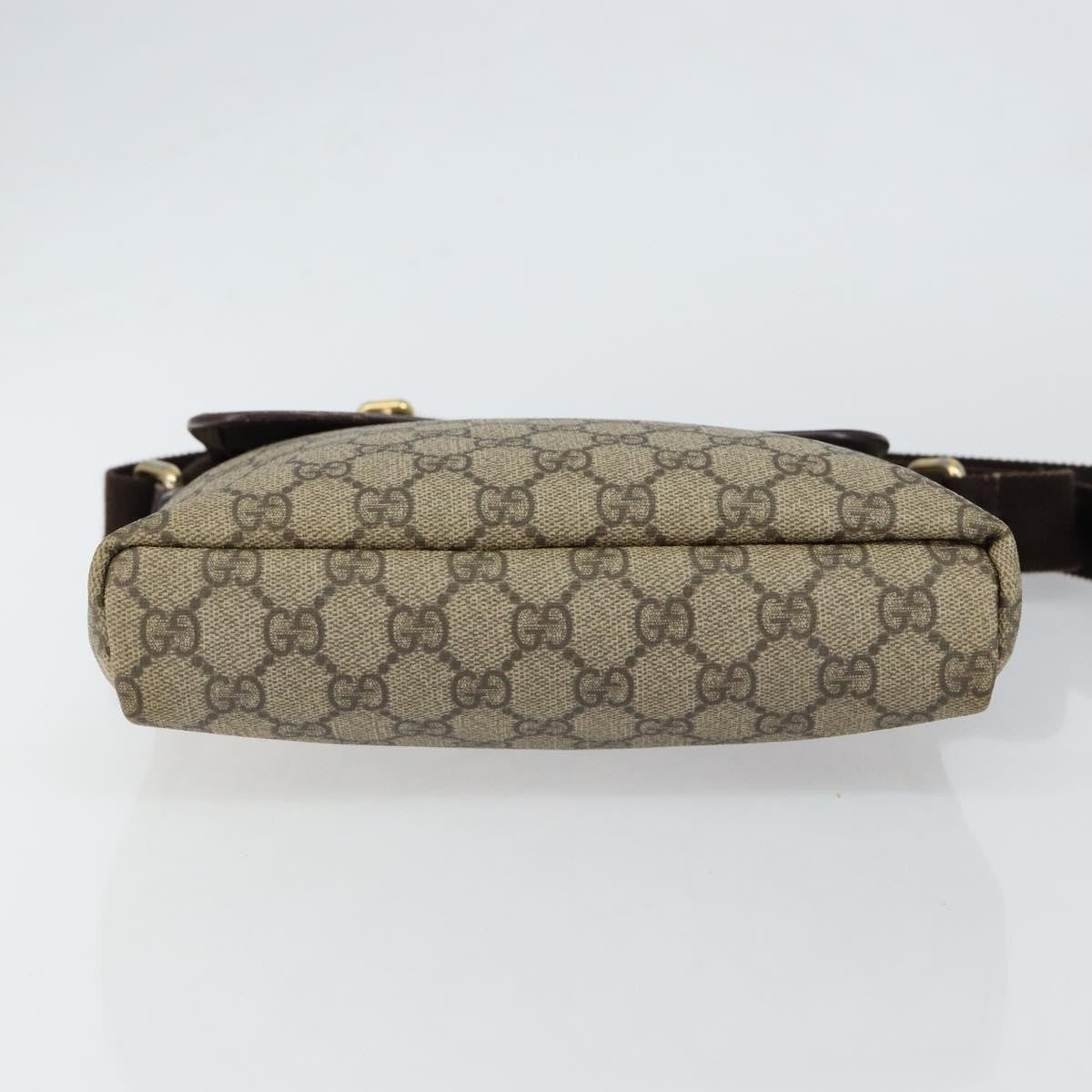 Gucci Flap Messenger Gg Coated Canvas Beige Pvc Shoulder Bag Bag (Pre-Owned)