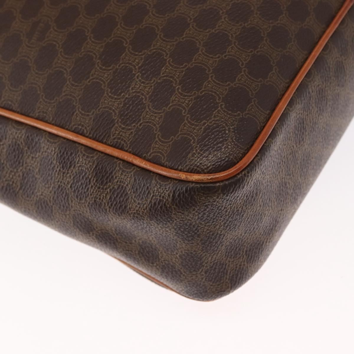 Celine Vintage Macadam Canvas And Leather Brown Pvc Shoulder Bag Bag (Pre-Owned)