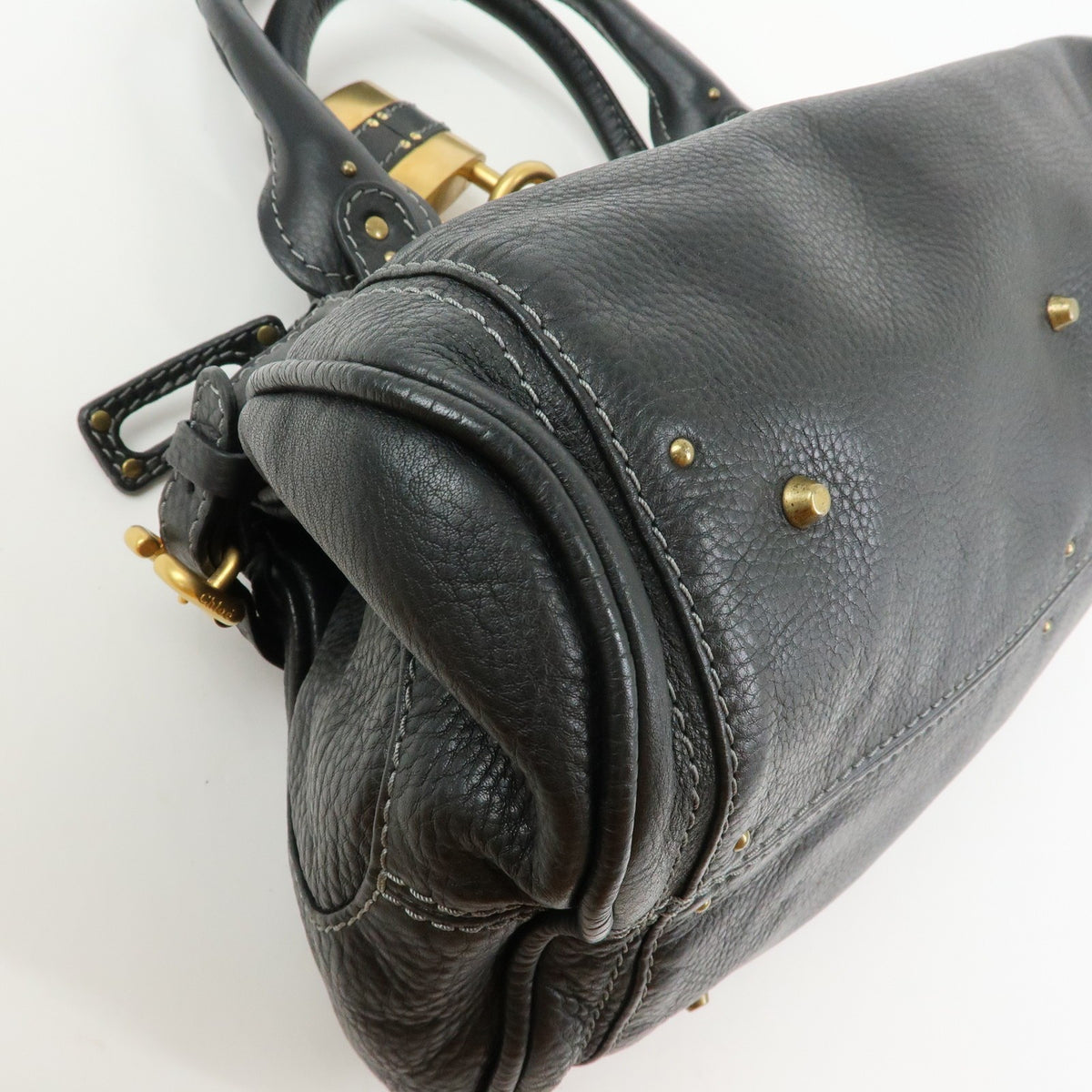 Chloe Paddington Body Leather Black Leather Handbag (Pre-Owned)