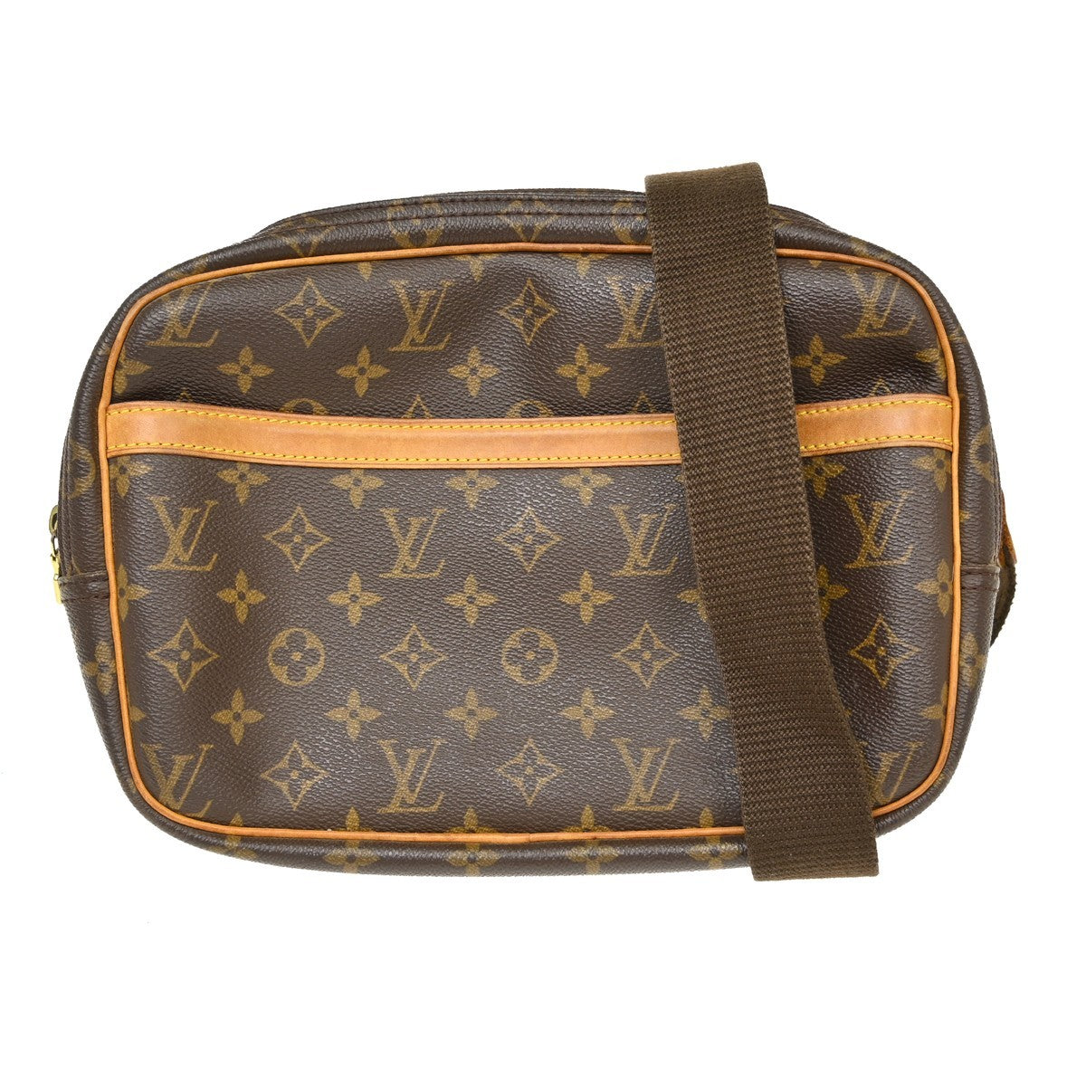 Louis Vuitton Reporter Monogram Canvas Brown Canvas Shoulder Bag Bag (Pre-Owned)