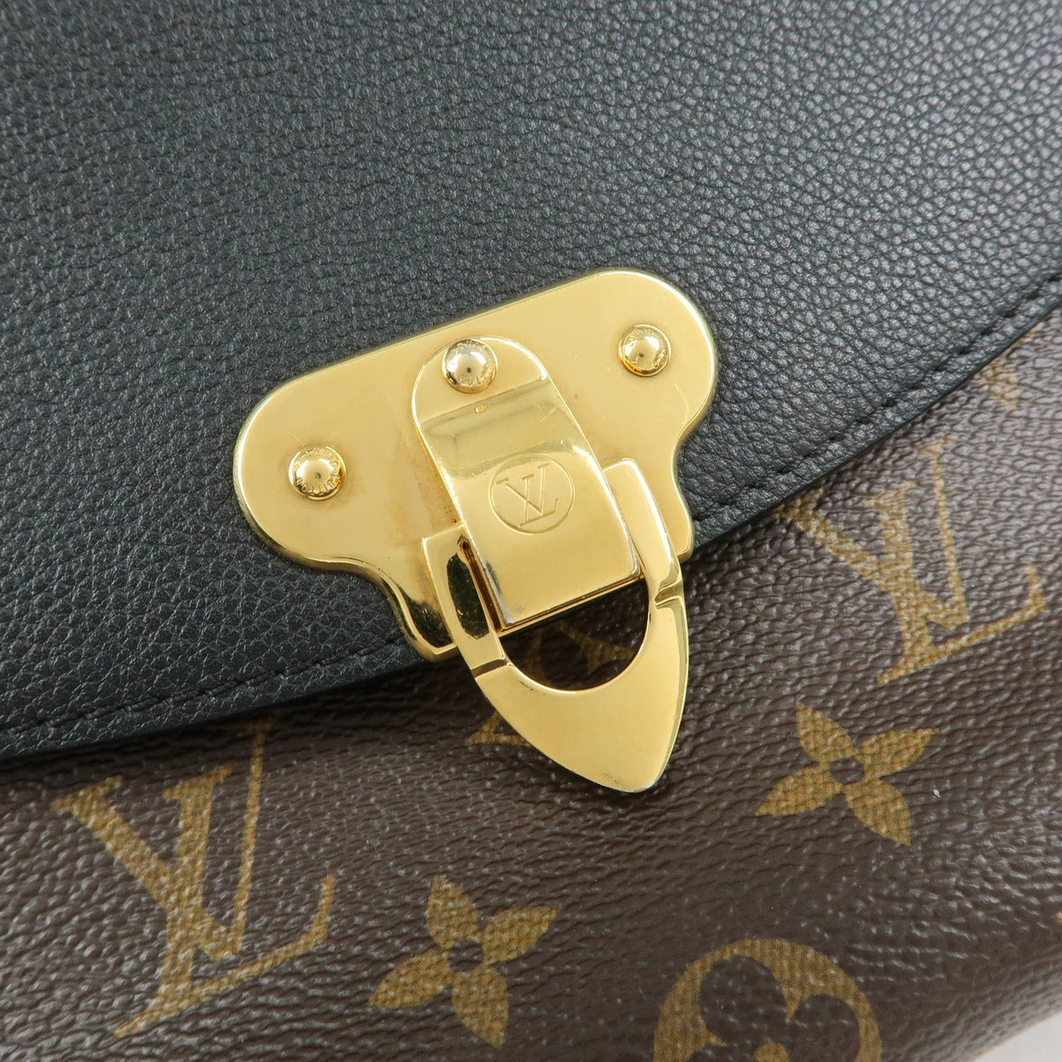 Louis Vuitton Saint Placide Monogram Canvas And Leather Brown Canvas Handbag (Pre-Owned)
