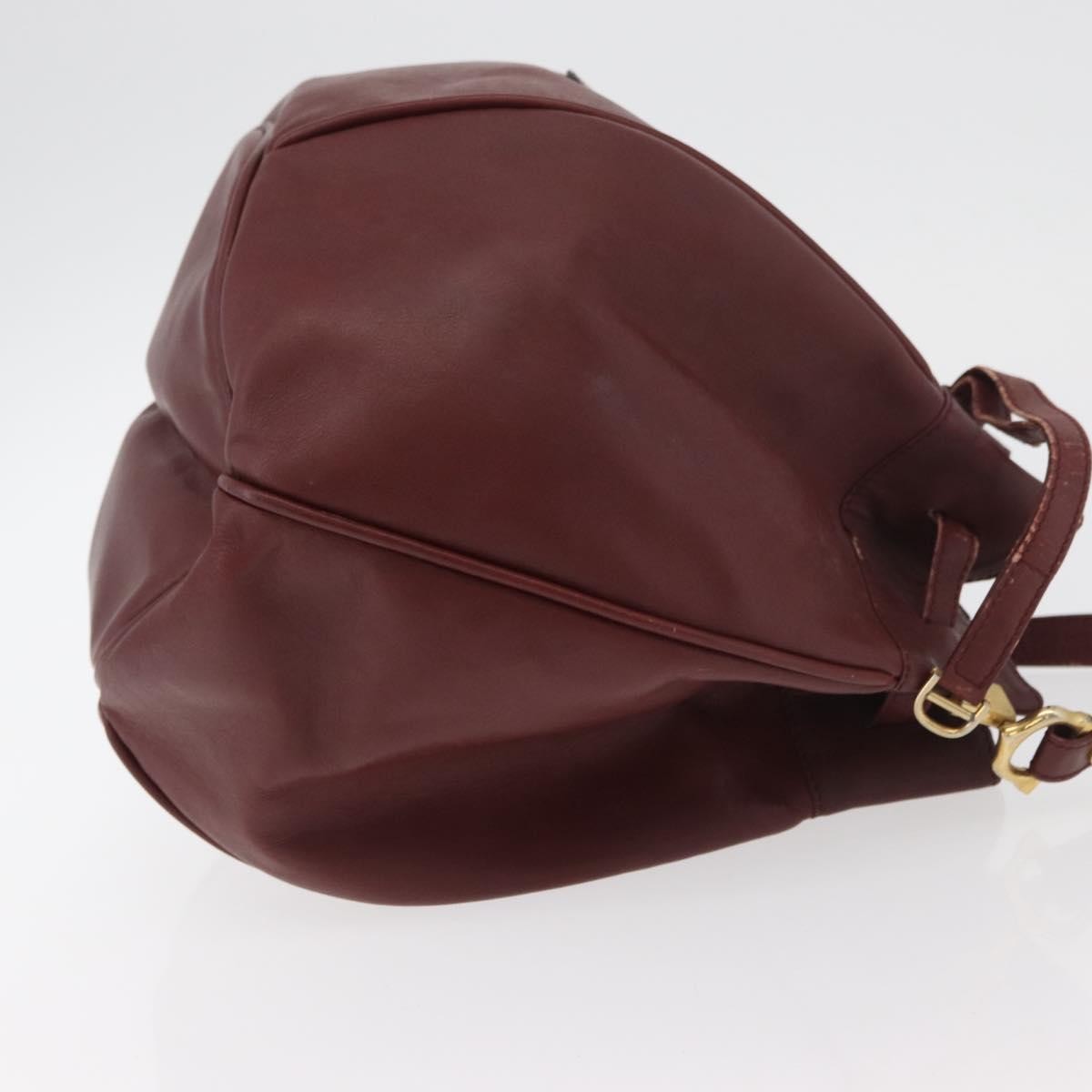 Cartier Must De Cartier Leather Burgundy Leather Shoulder Bag Bag (Pre-Owned)