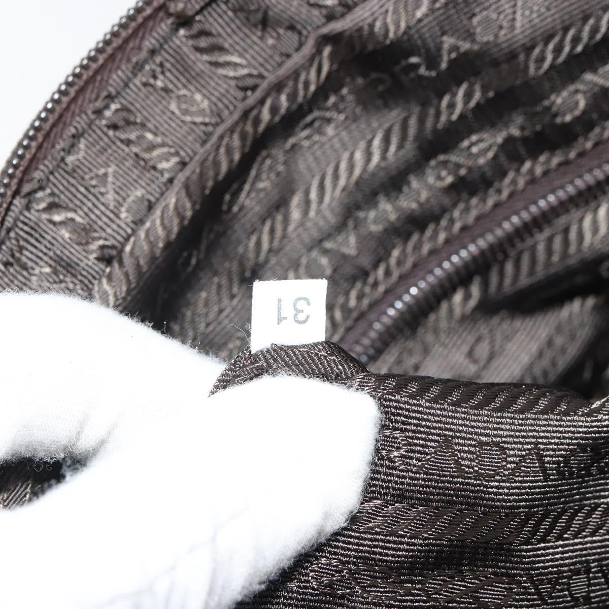 Prada Zip Around Tote Tessuto Khaki Nylon Handbag (Pre-Owned)