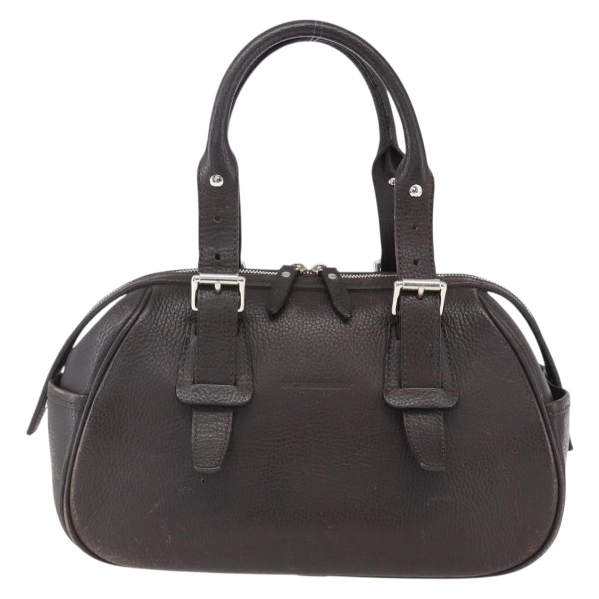Burberry Vintage Leather Brown Leather Handbag (Pre-Owned)