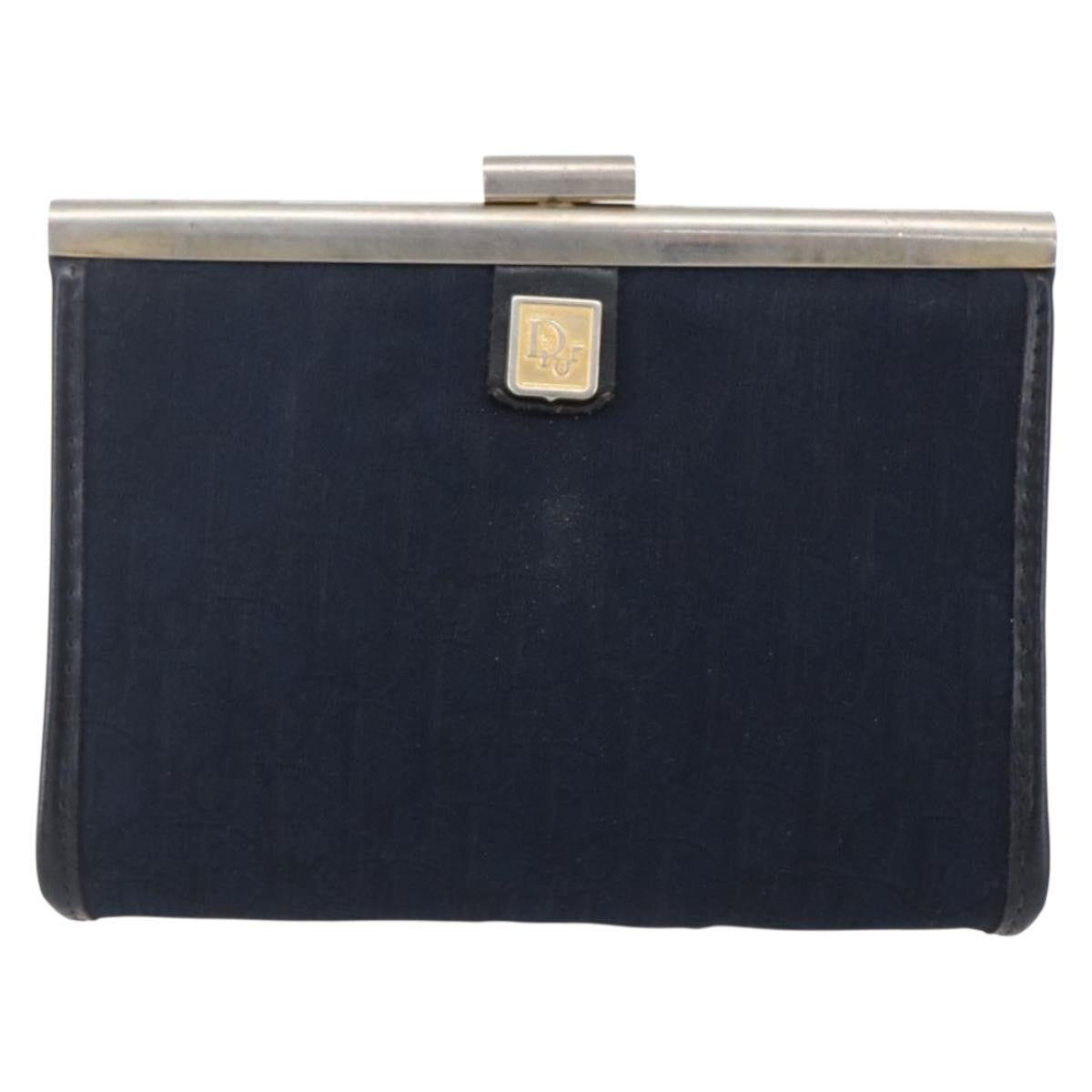 Christian Dior Vintage Trotter Canvas Navy Canvas Clutche & Pouche Bag (Pre-Owned)
